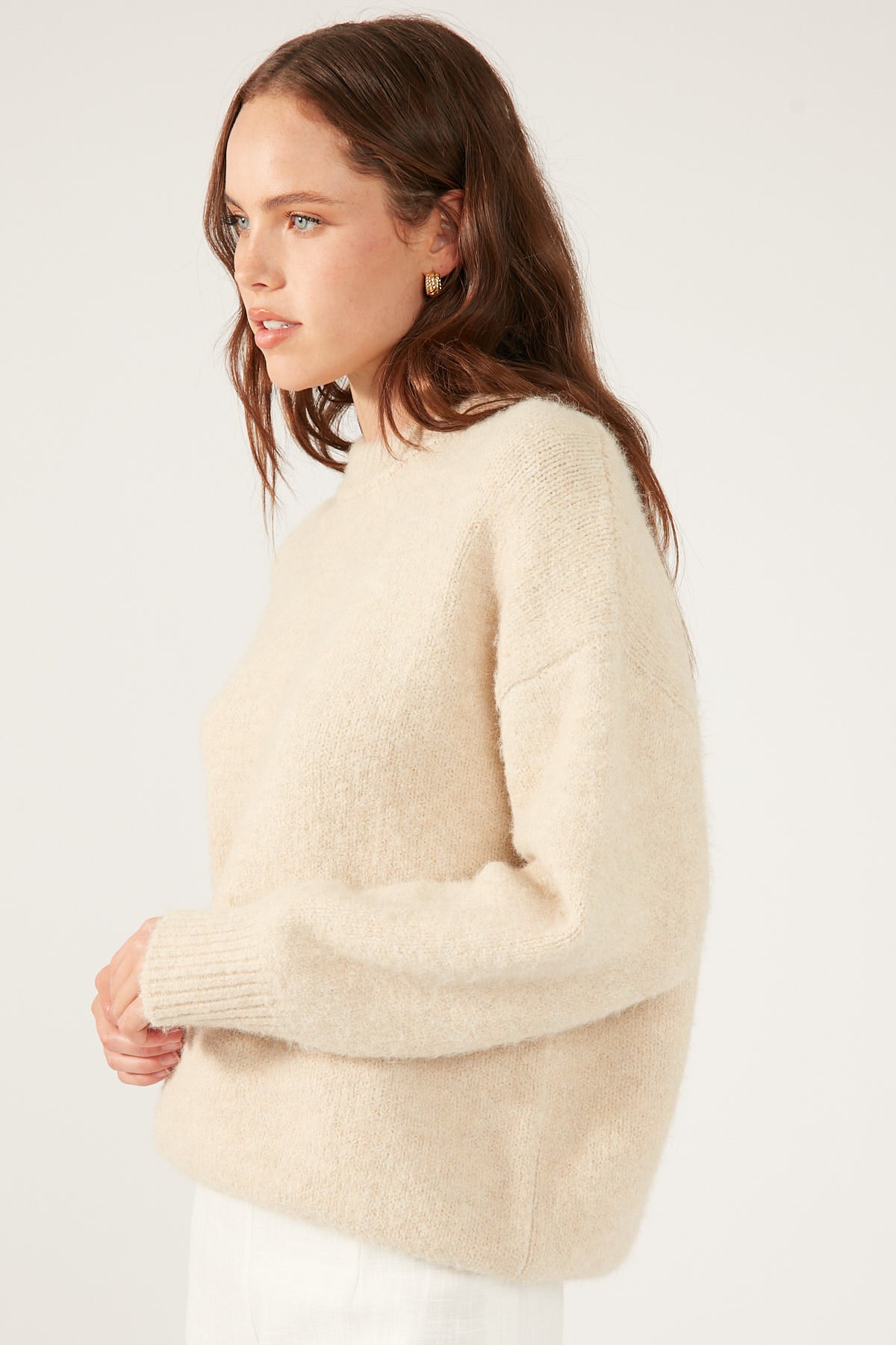 Perfect Stranger Oversized Super Soft Knit Jumper Oatmeal