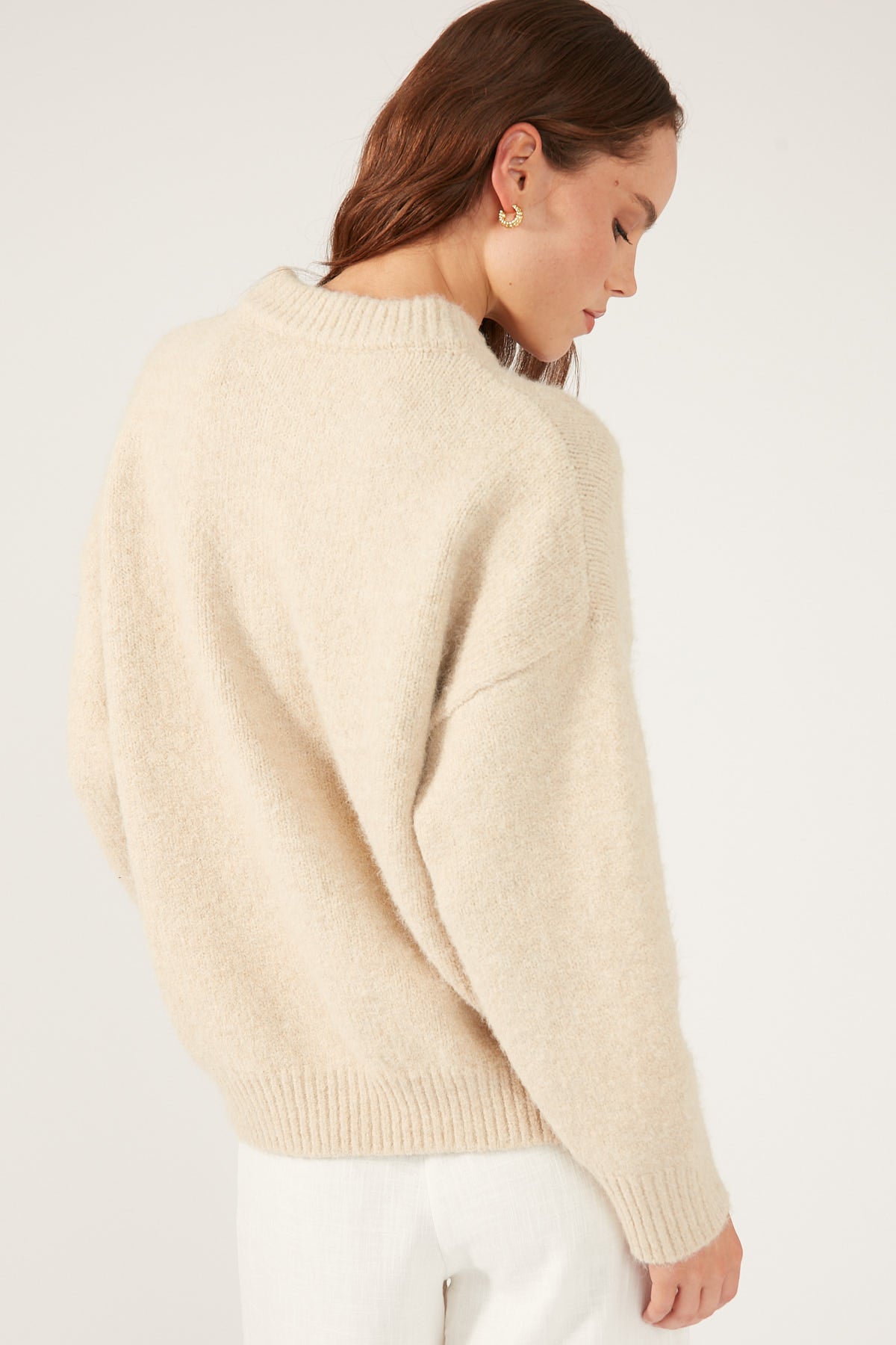 Perfect Stranger Oversized Super Soft Knit Jumper Oatmeal