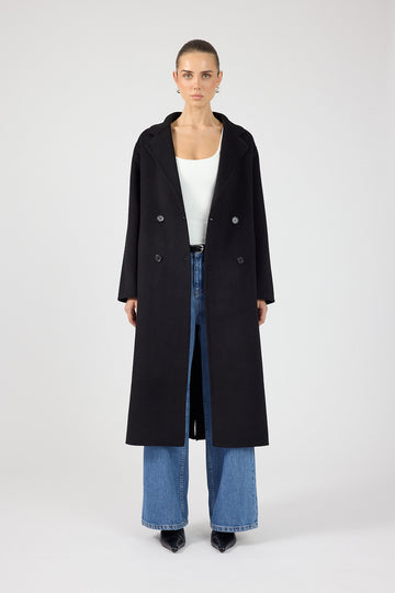 Perfect Stranger Asher Long Line Coat Black