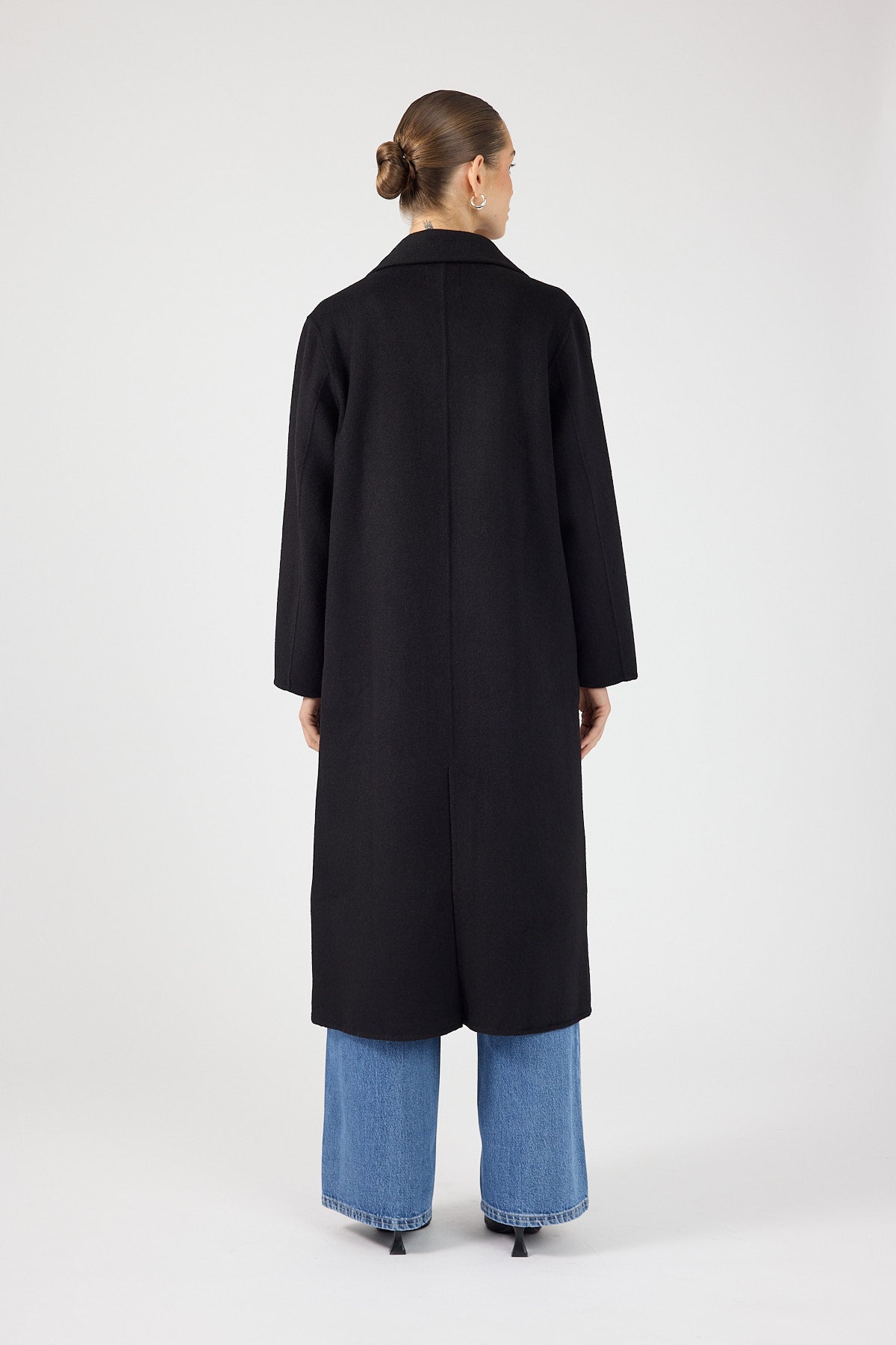 Perfect Stranger Asher Long Line Coat Black