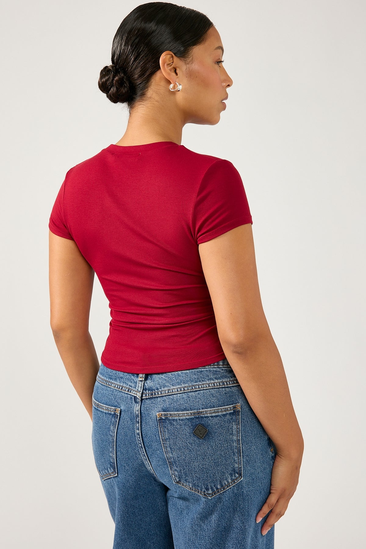 Perfect Stranger Cap Sleeve Tee Wine