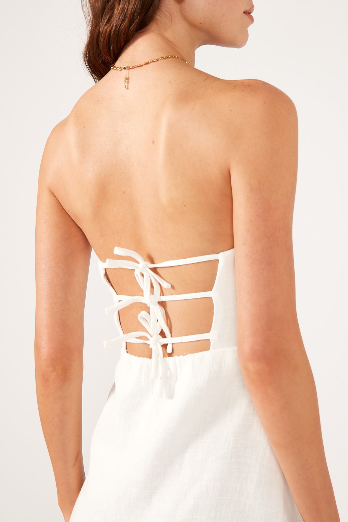 Perfect Stranger Menorca Strapless Mini Dress White