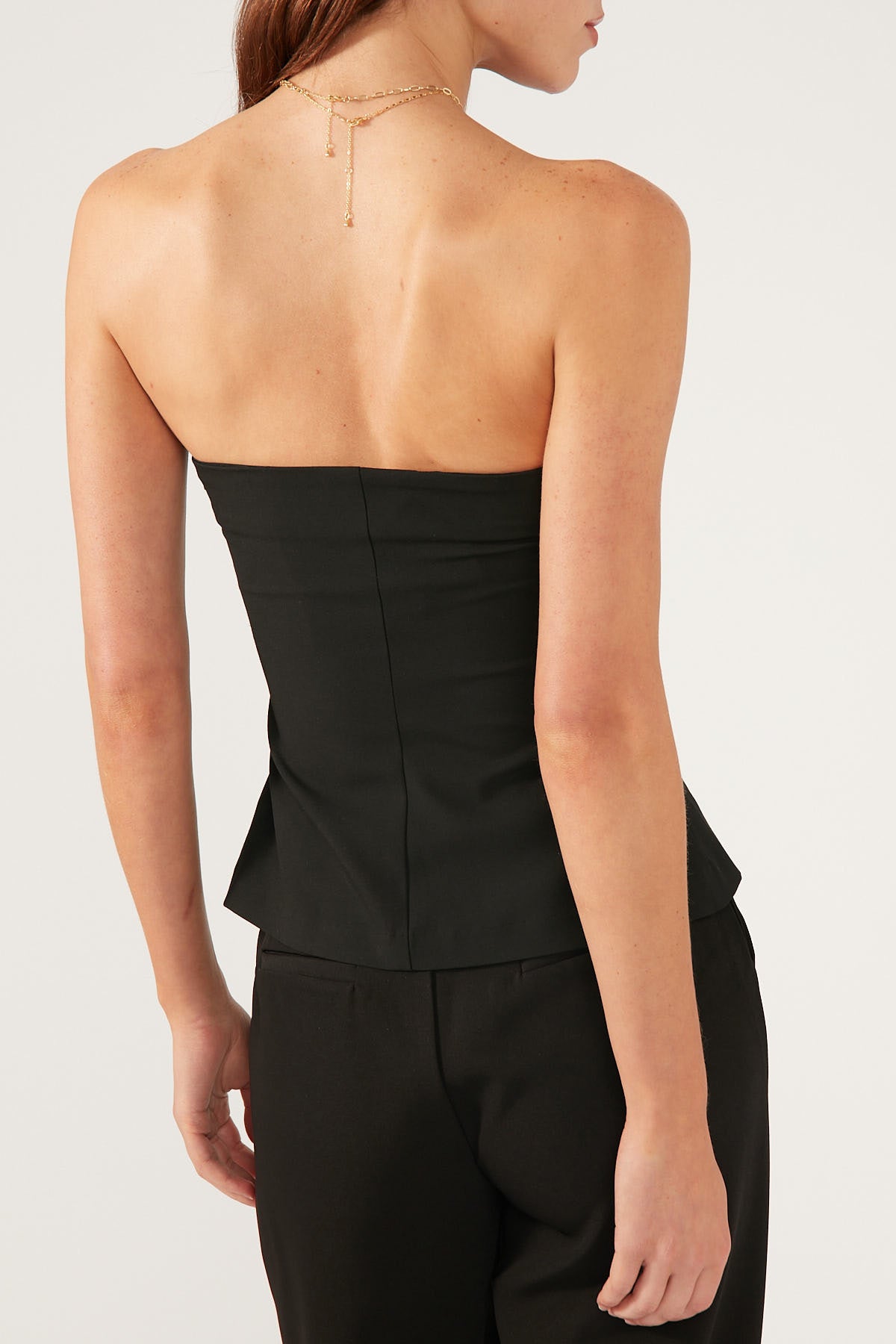 Perfect Stranger Monica Draped Tube Top Black