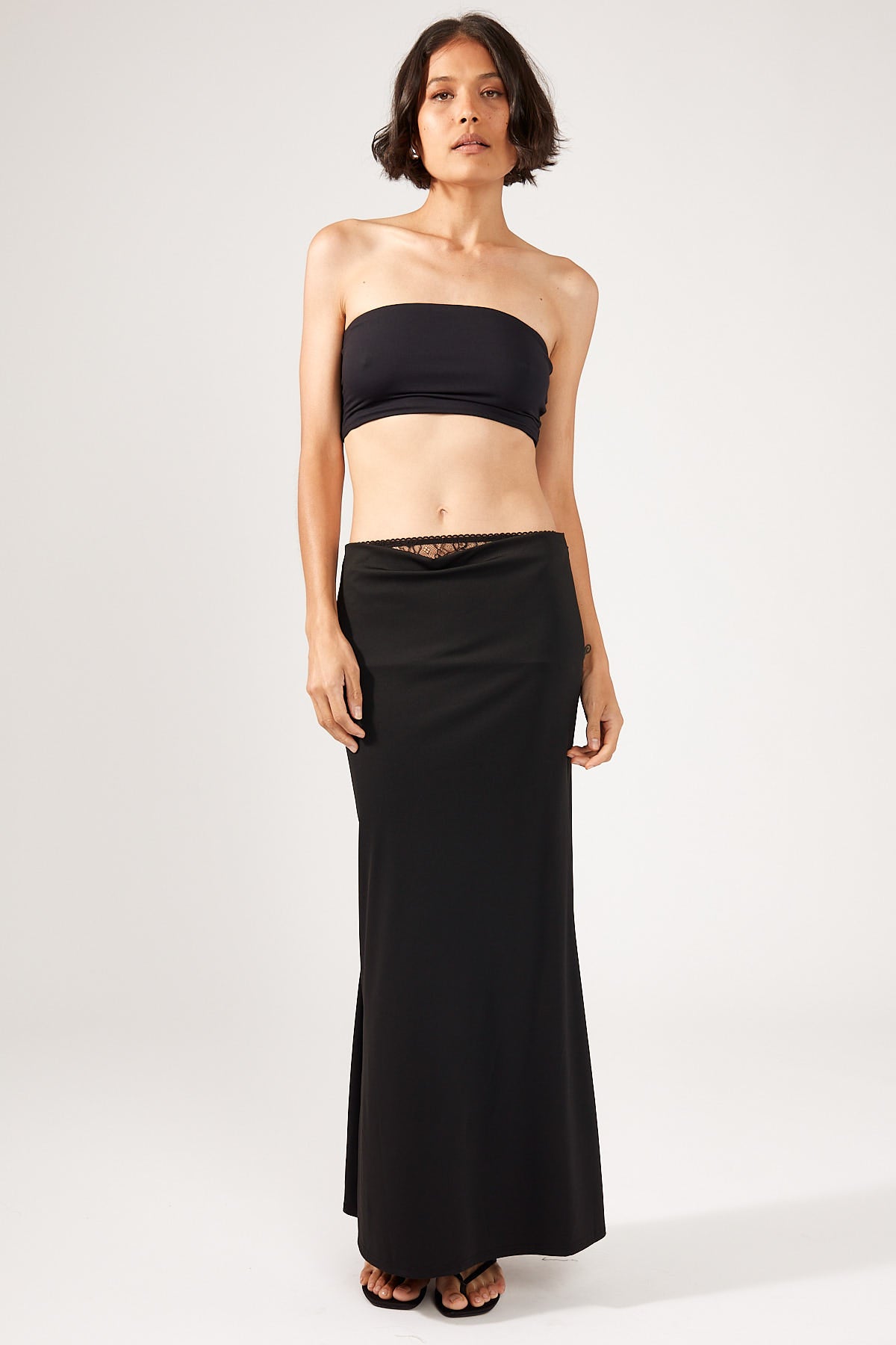 Perfect Stranger Jenna Lace Maxi Skirt Black
