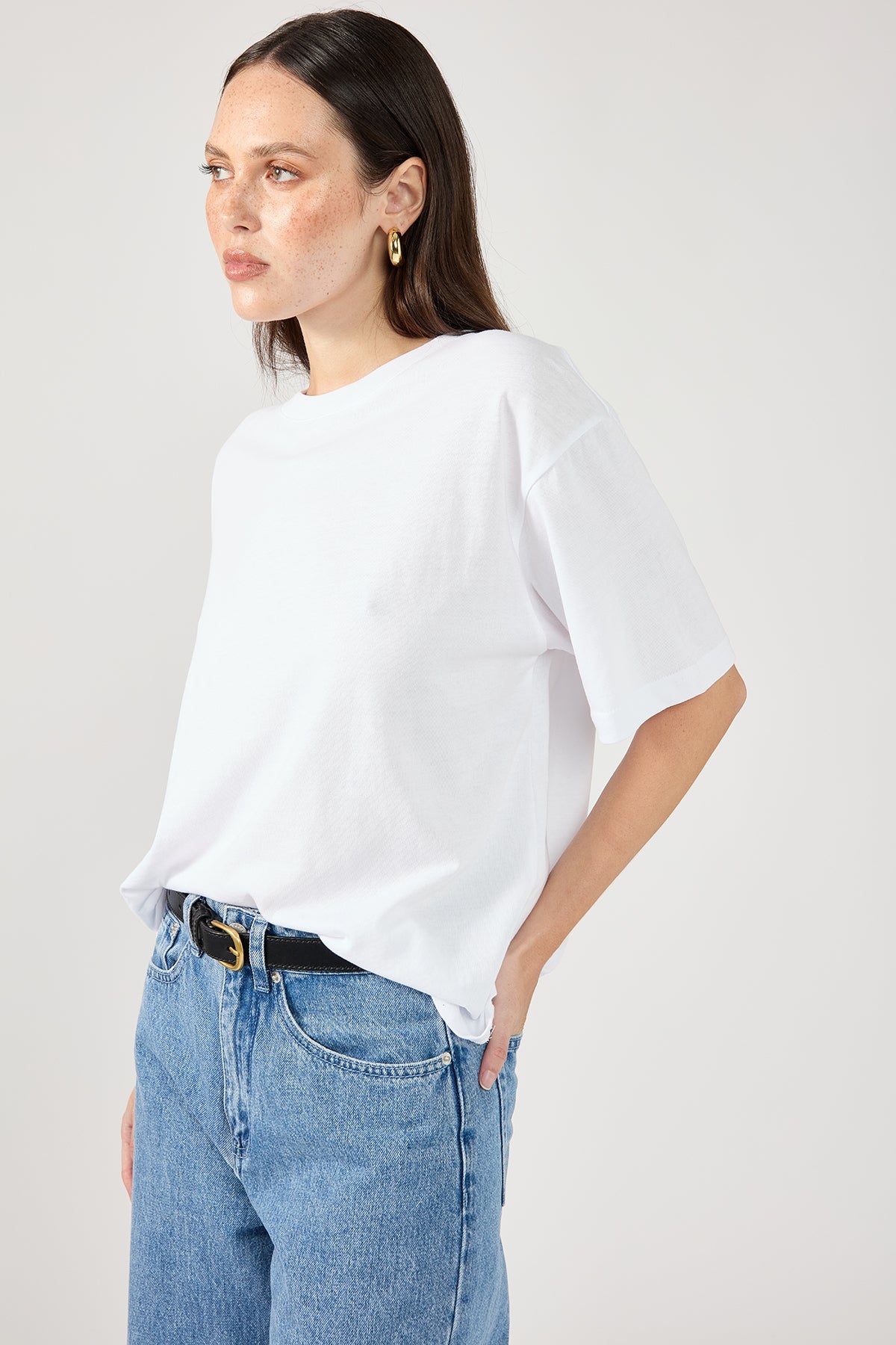 Perfect Stranger Oversized Basic Tee White
