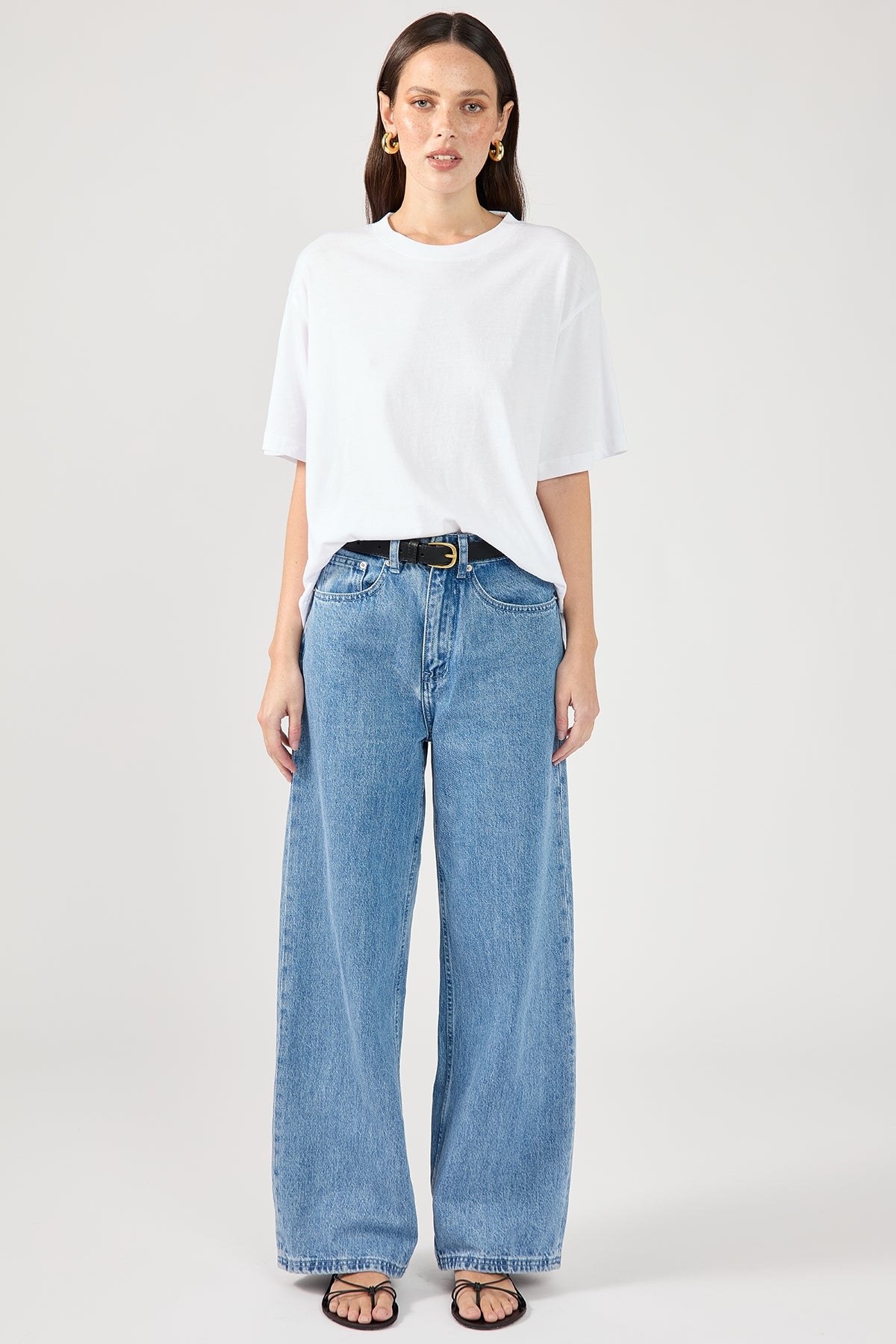 Perfect Stranger Oversized Basic Tee White