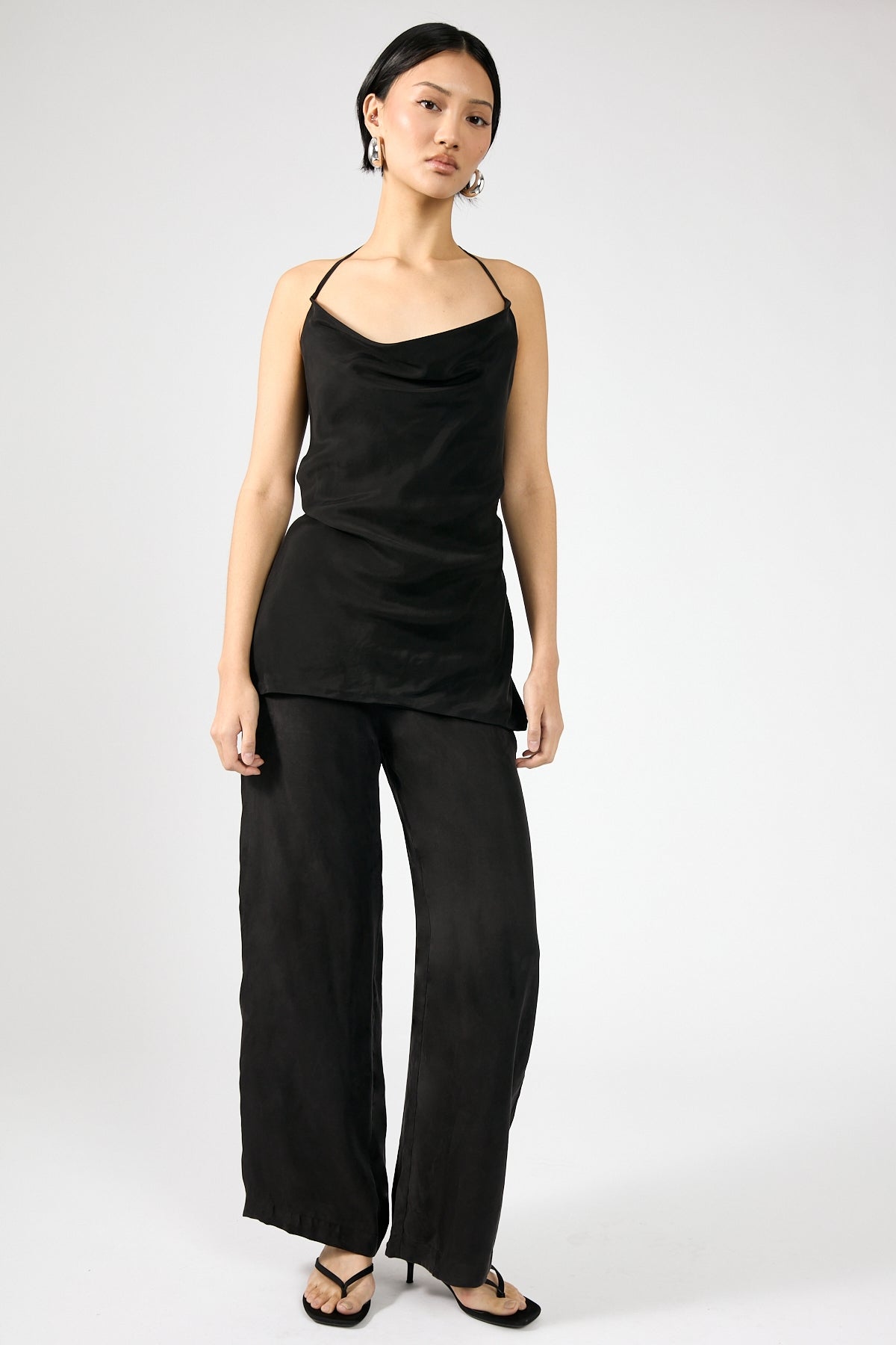 Perfect Stranger Giulia Clean Waist Cupro Pant Black