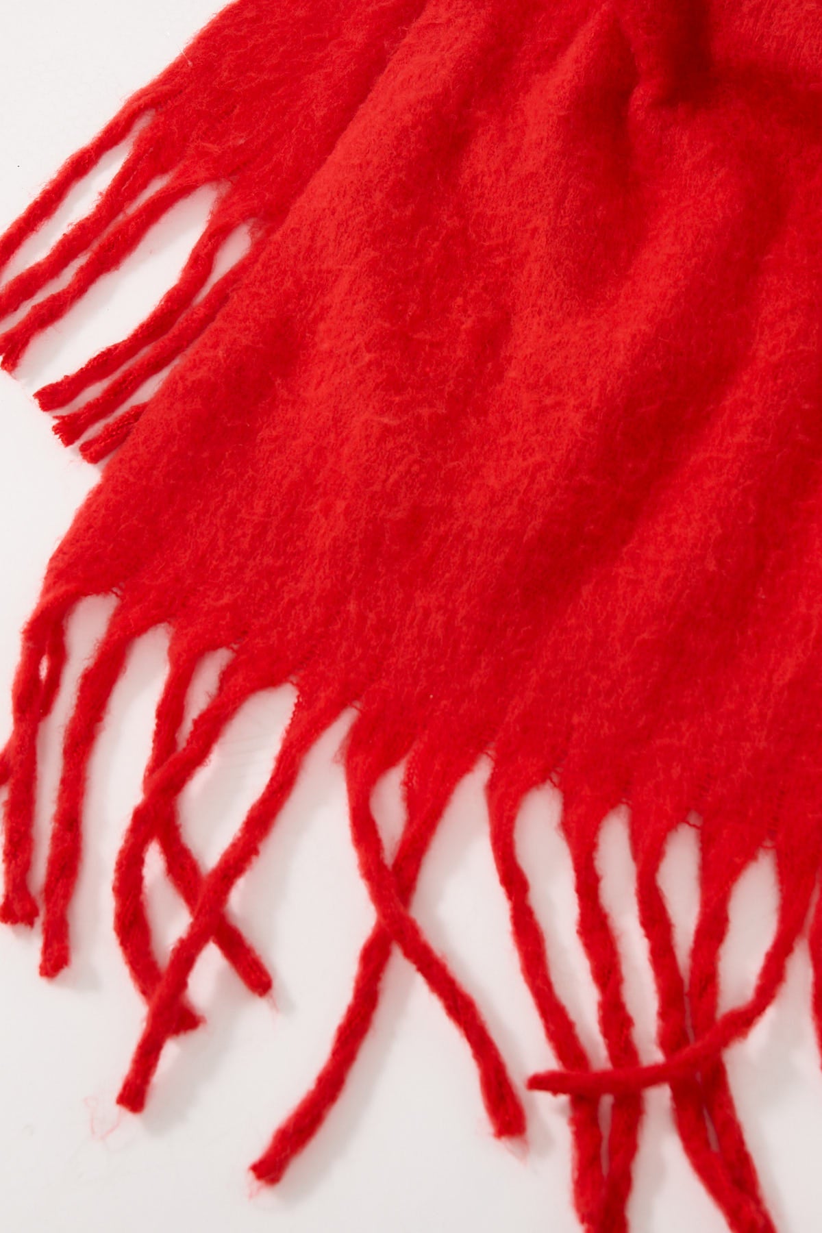 Perfect Stranger Plush Oversized Knit Scarf Red