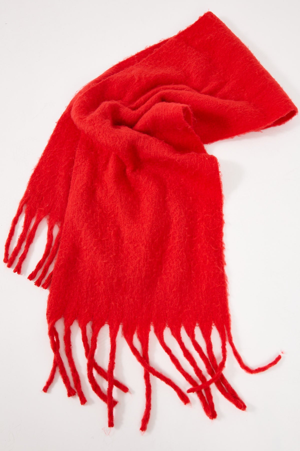 Perfect Stranger Plush Oversized Knit Scarf Red