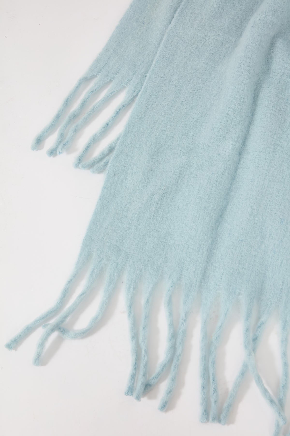 Perfect Stranger Plush Oversized Knit Scarf Dusty Blue