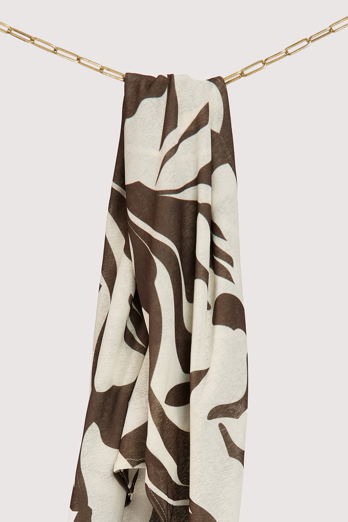 Perfect Stranger Espresso Scarf Brown Print