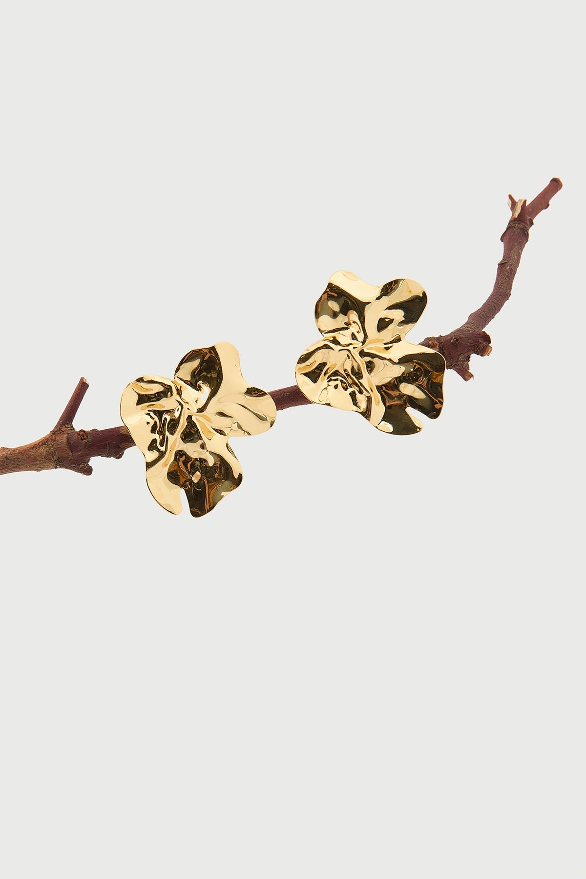 Perfect Stranger Azalea Flower Earrings 18K Gold Plated