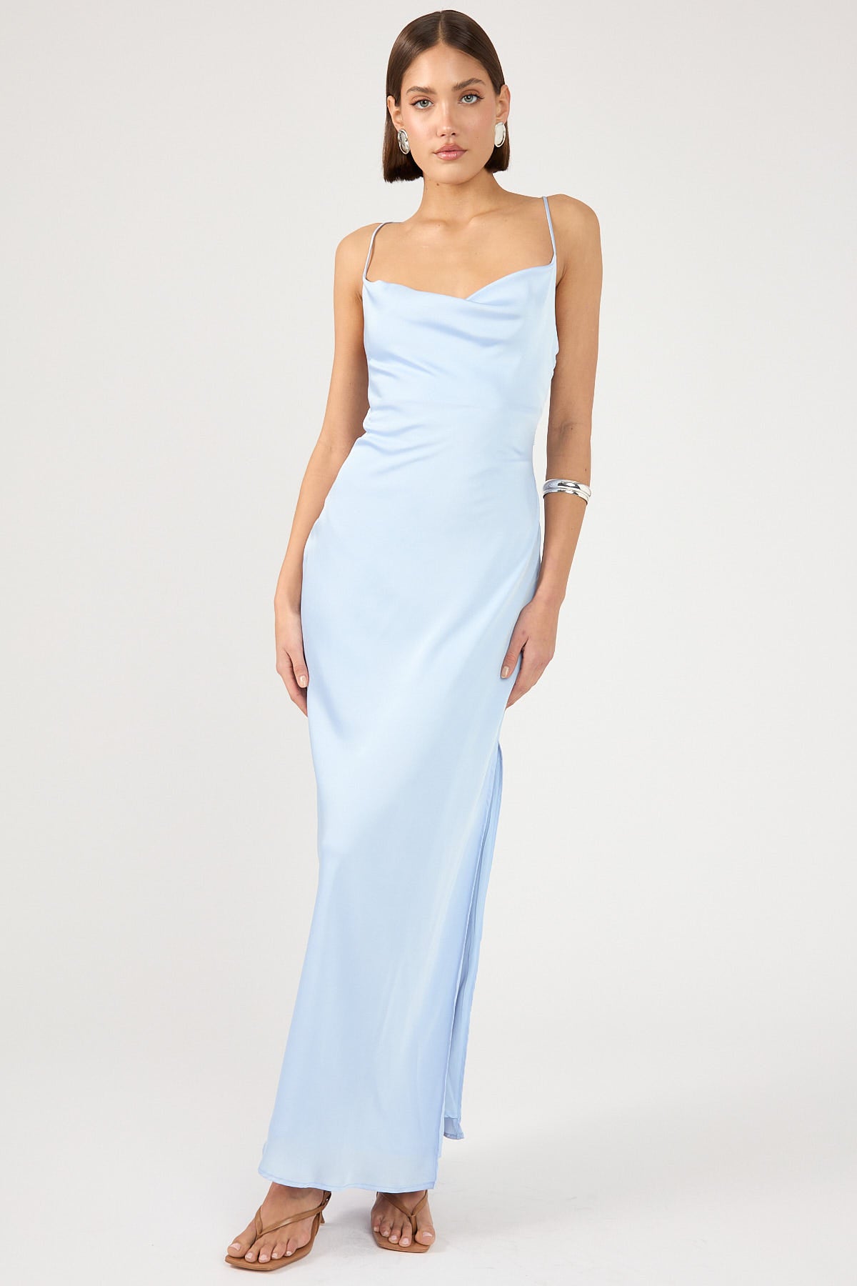 Perfect Stranger Evie Recycled Maxi Dress Baby Blue