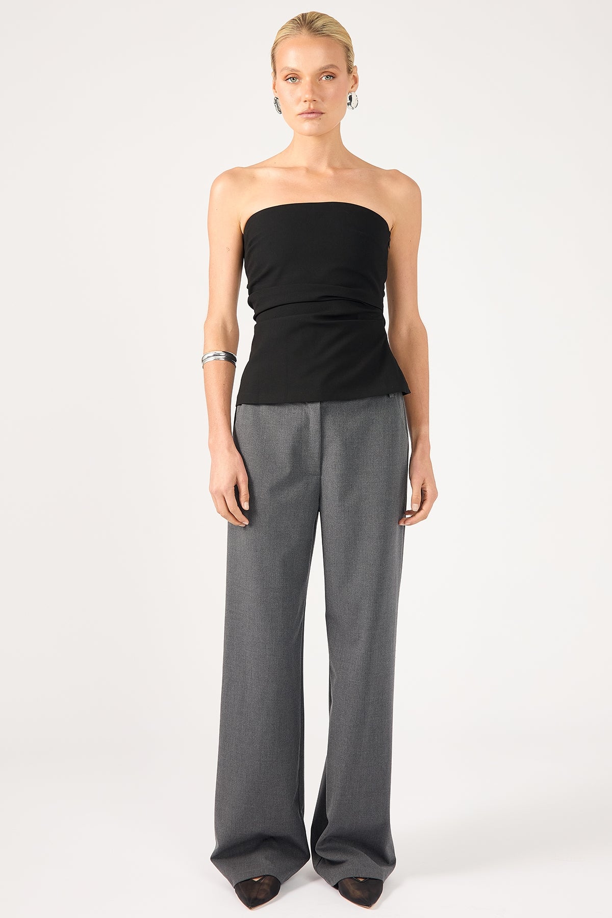 Perfect Stranger Koda Mid Rise Tailored Pant Grey