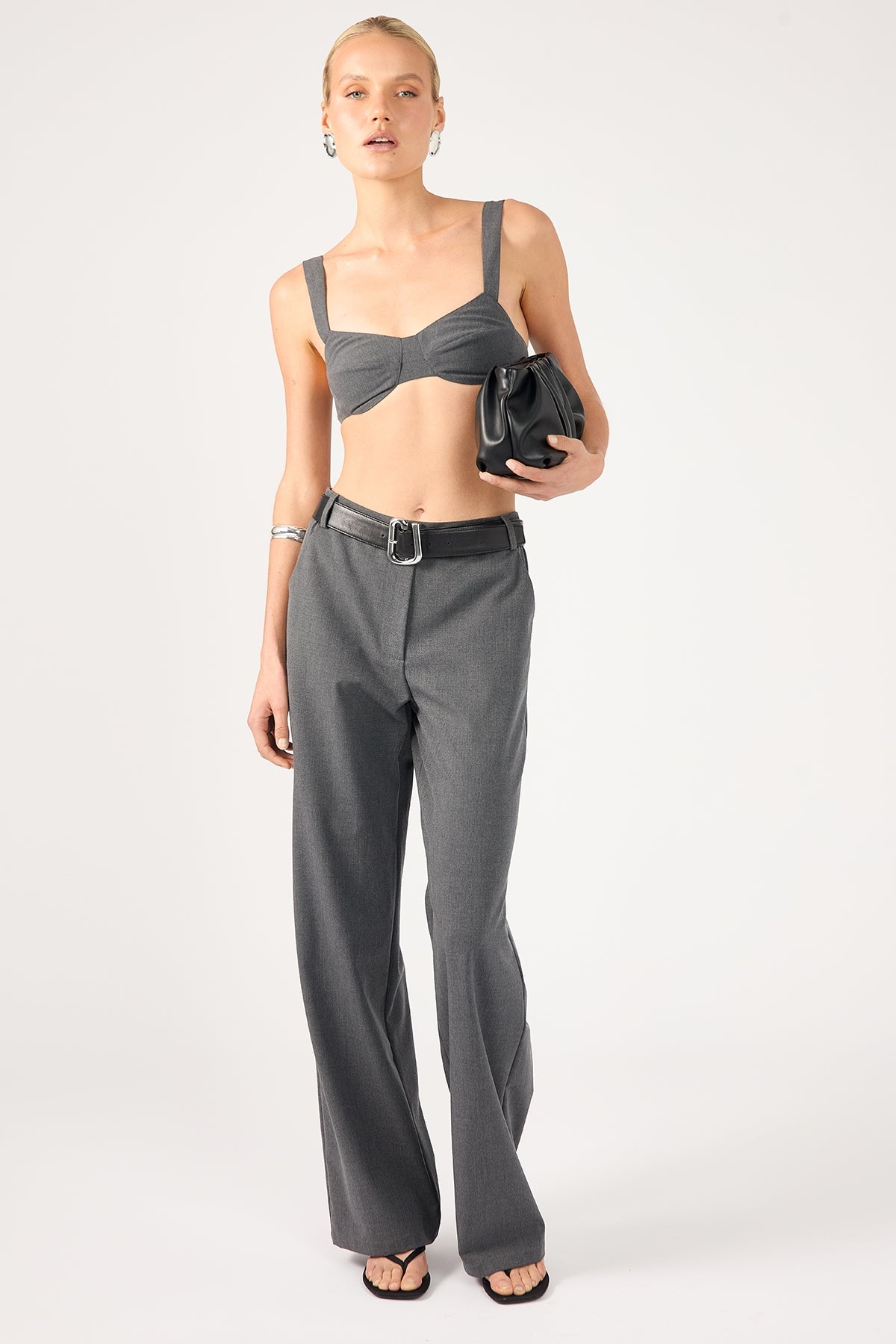 Perfect Stranger Koda Mid Rise Tailored Pant Grey