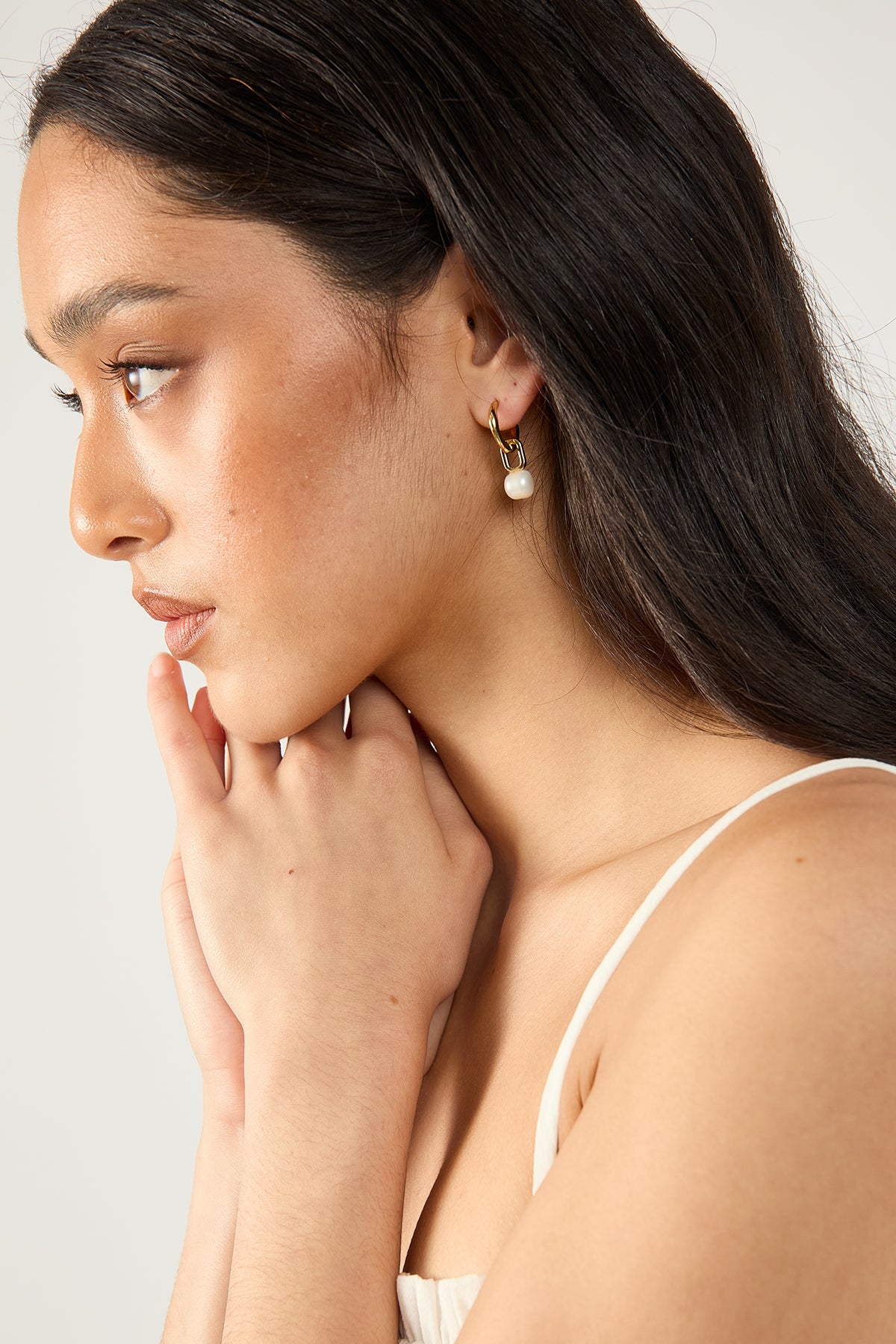 Perfect Stranger Atiana Pearl Drop Earrings 18K Gold