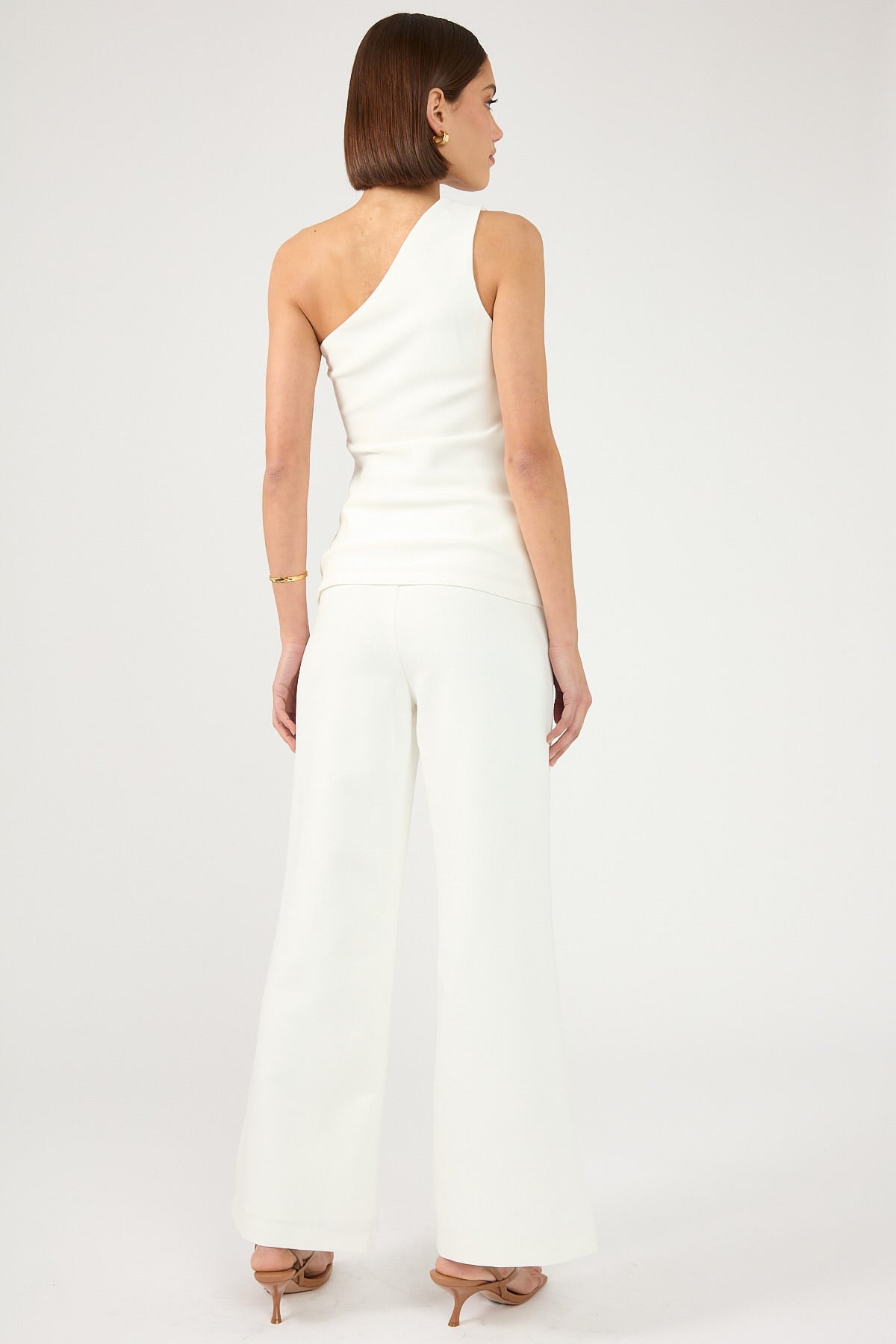 Perfect Stranger Raye High Waist Tailored Pant White