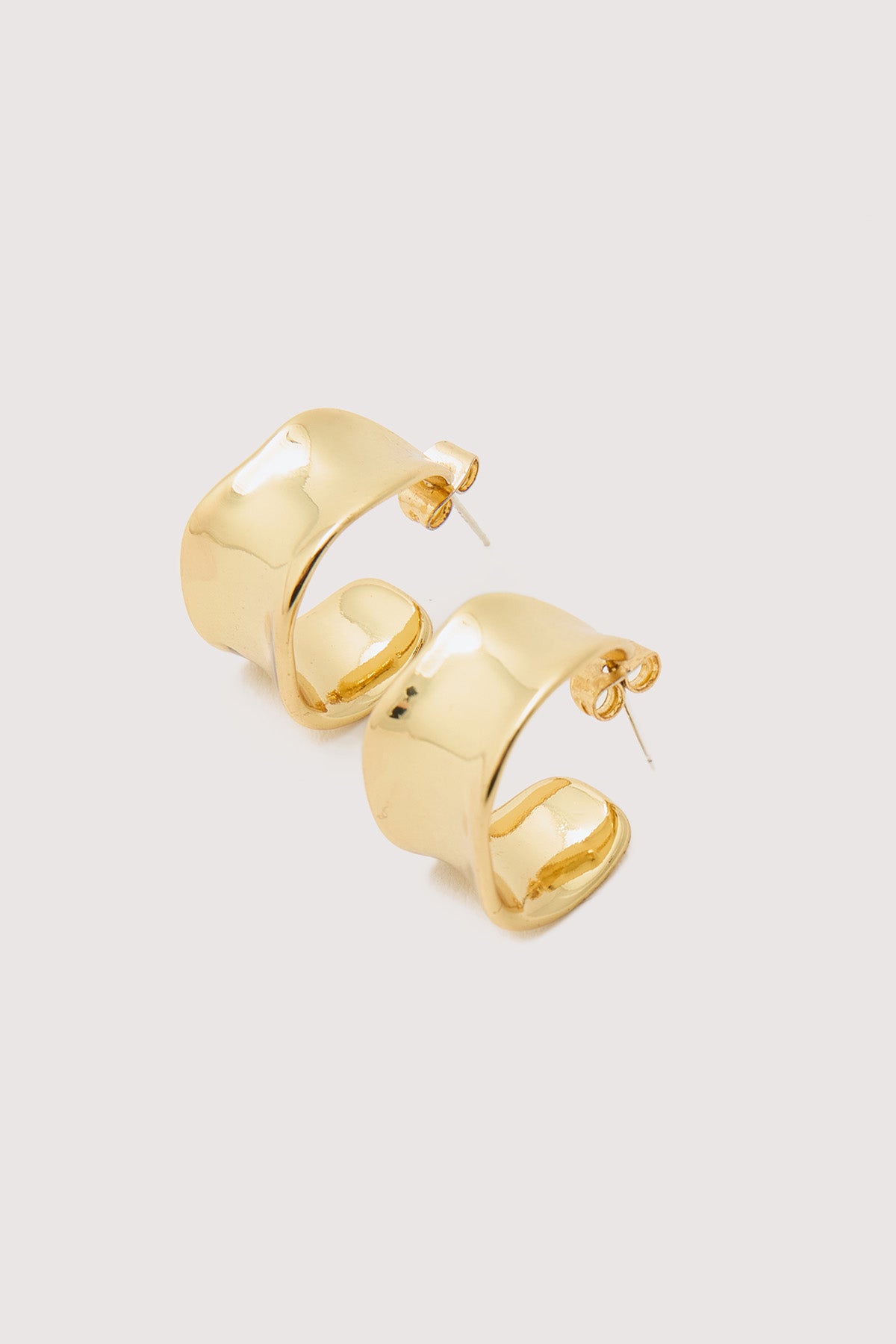Perfect Stranger Romy Hoop Plated Earrings 18K Gold Plated