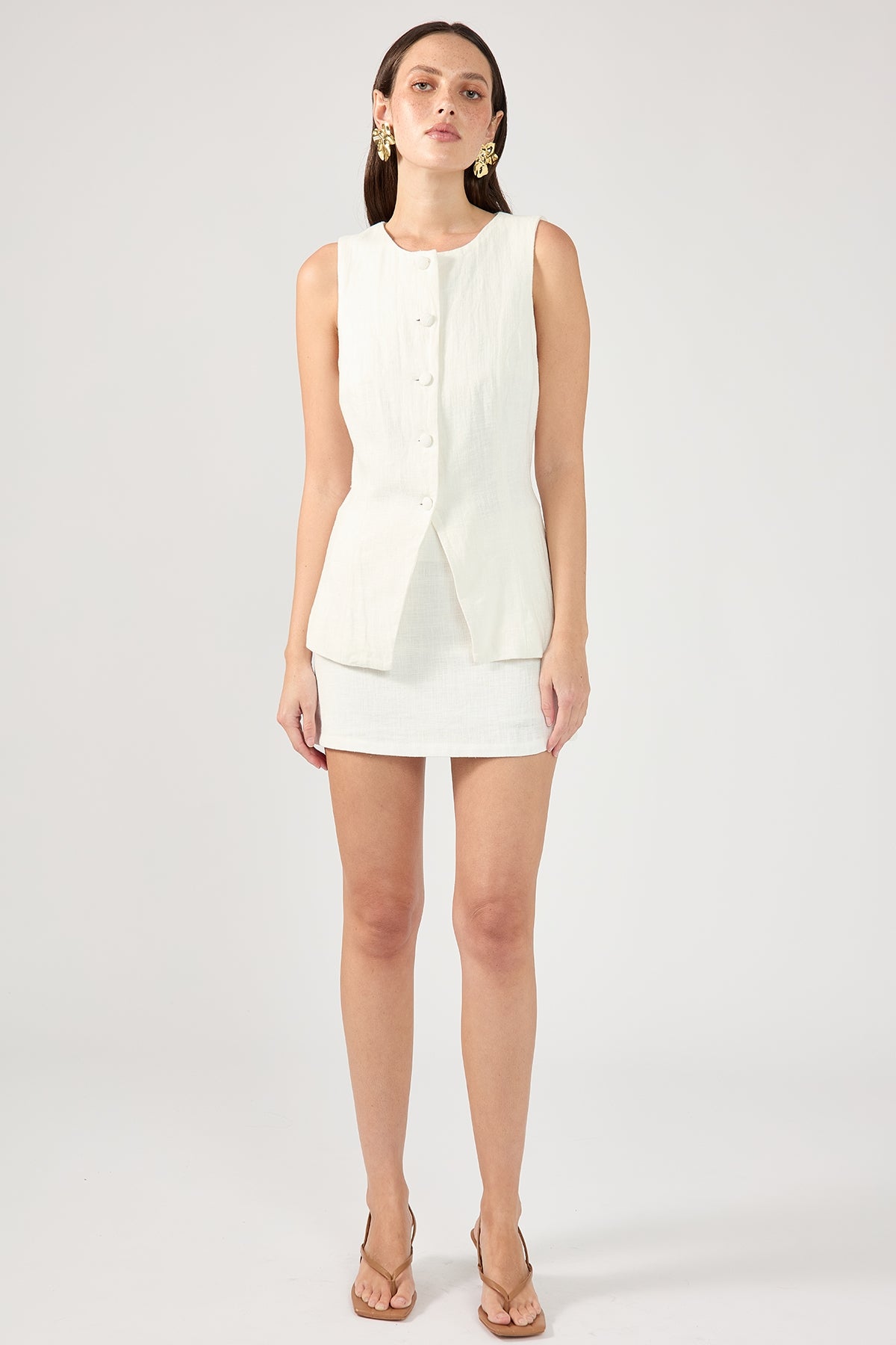 Perfect Stranger Menorca Mini Skirt White