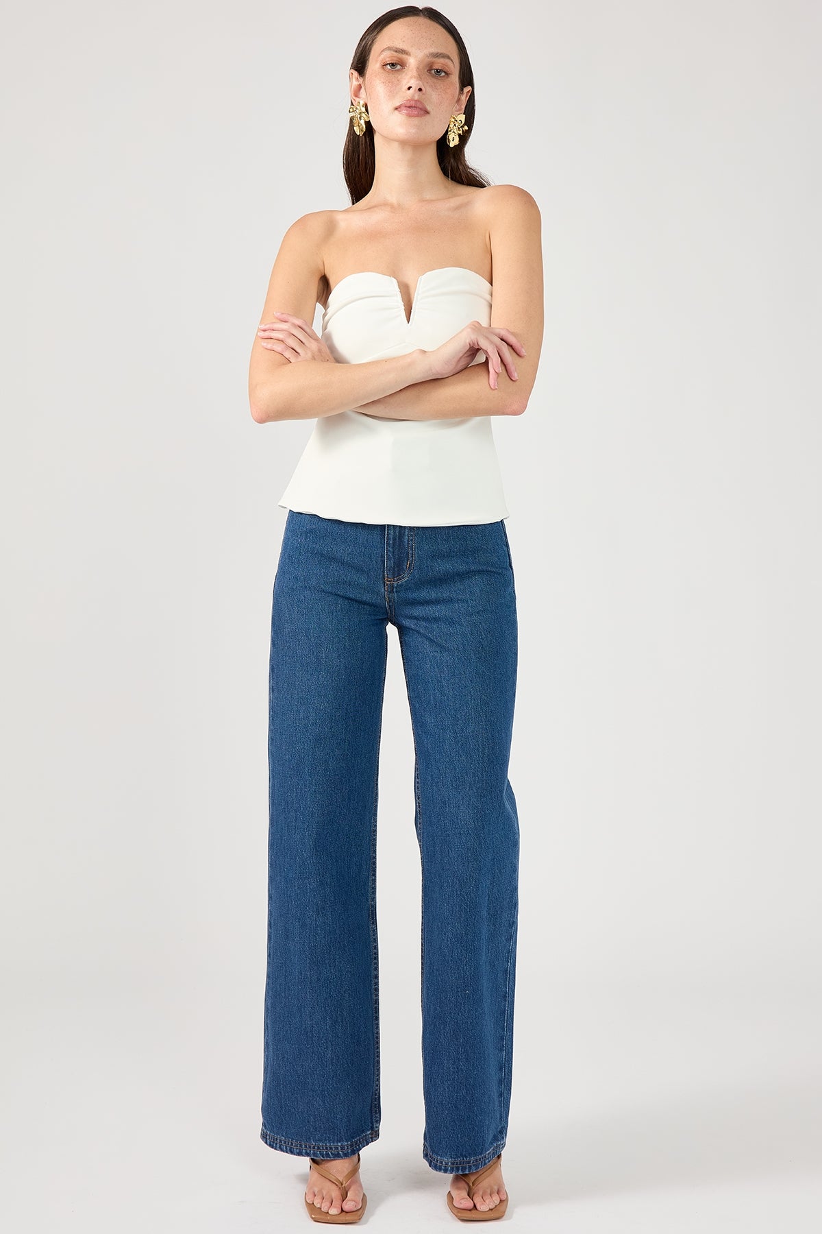 Perfect Stranger Royale Corset Top White