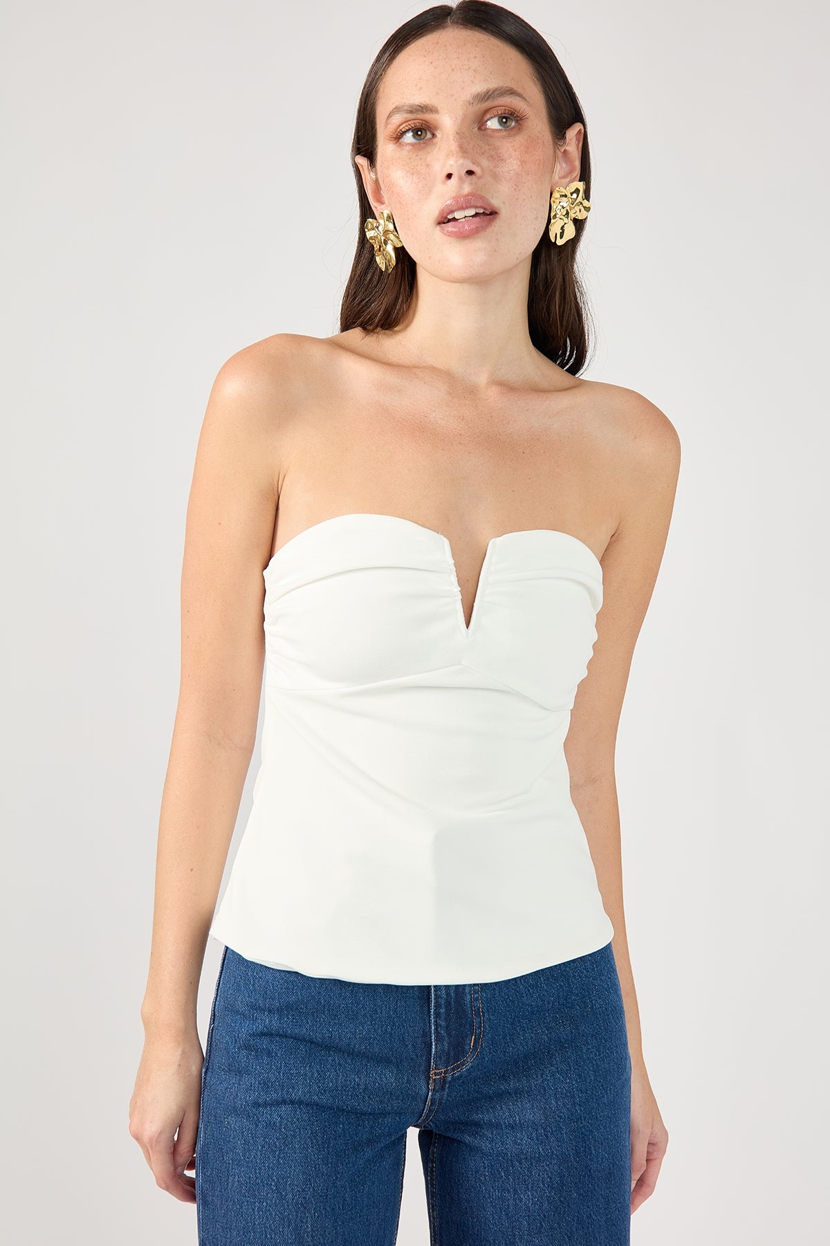Perfect Stranger Royale Corset Top White