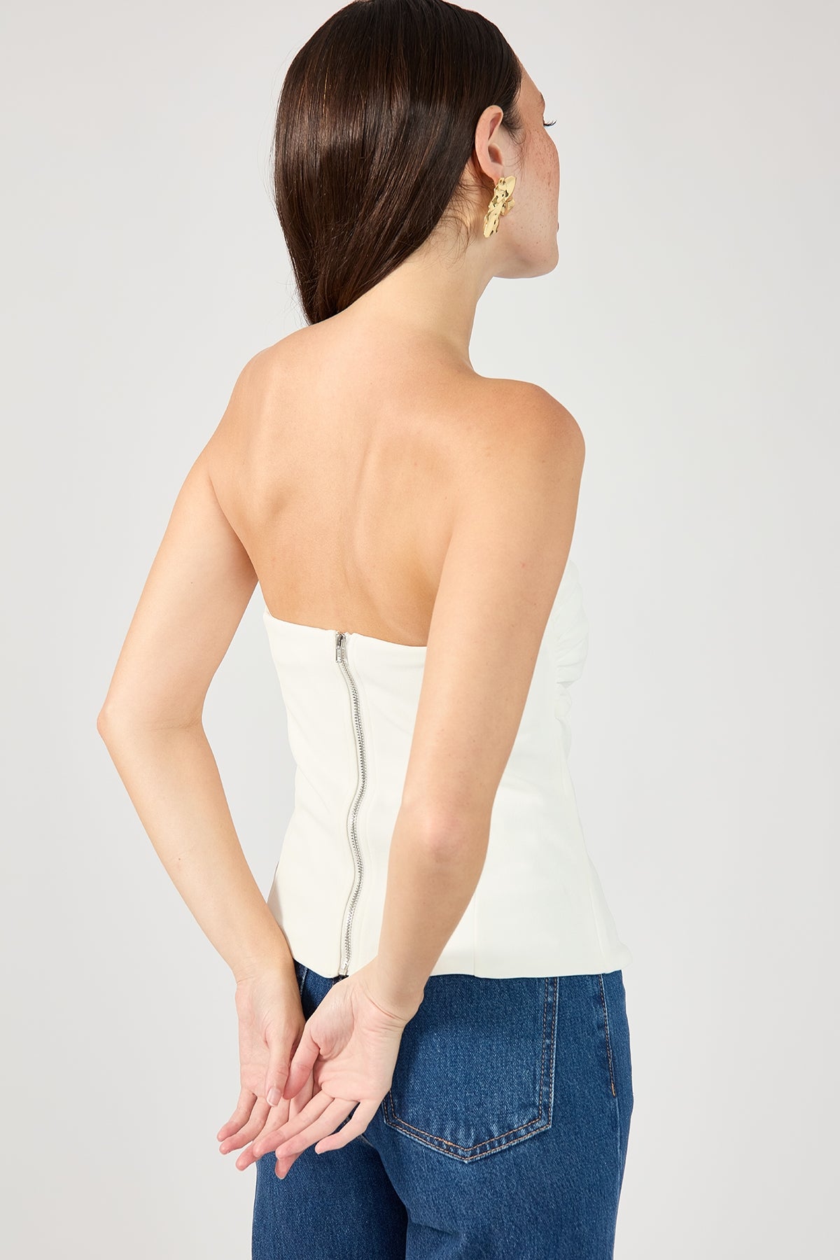 Perfect Stranger Royale Corset Top White