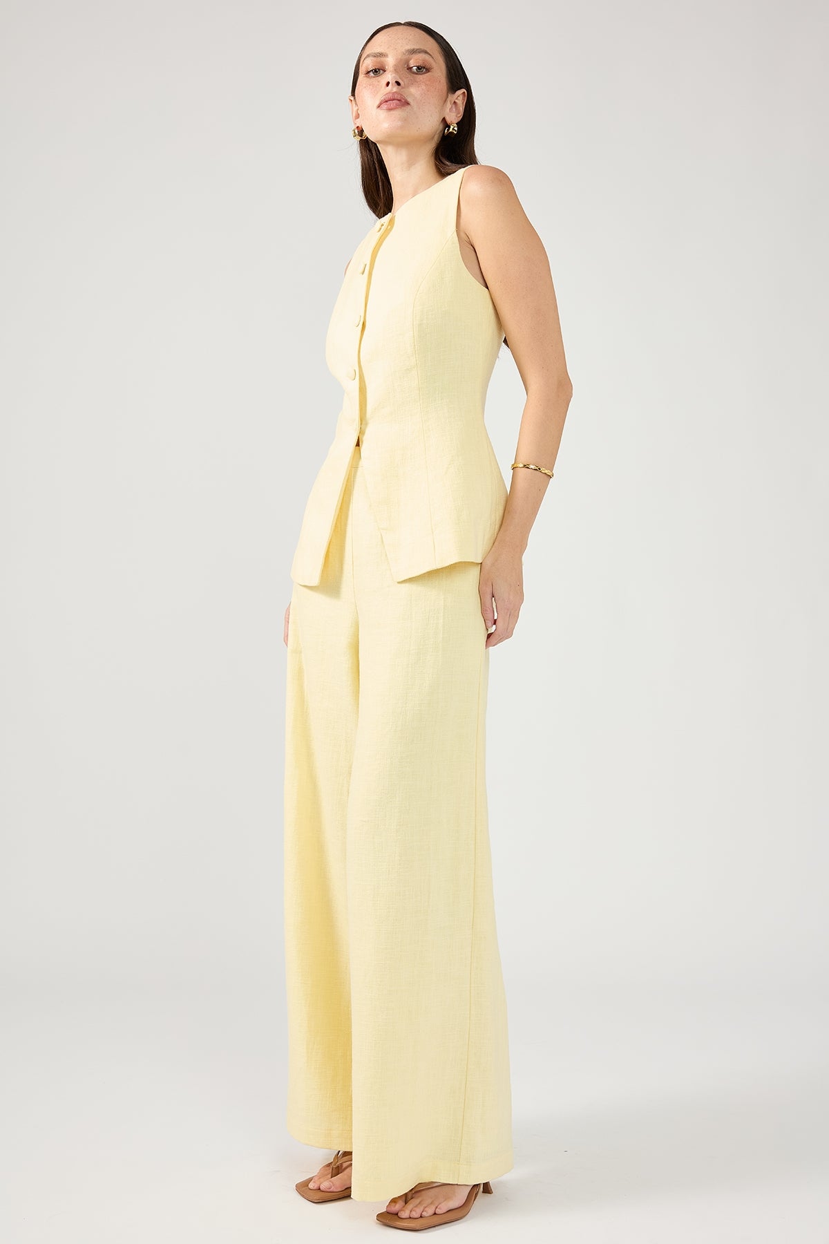 Perfect Stranger Menorca Linen Pants Lemon