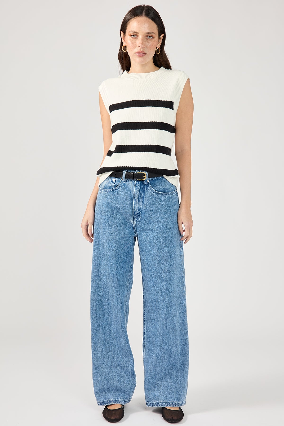 Perfect Stranger Mare Knit Vest Top Off White