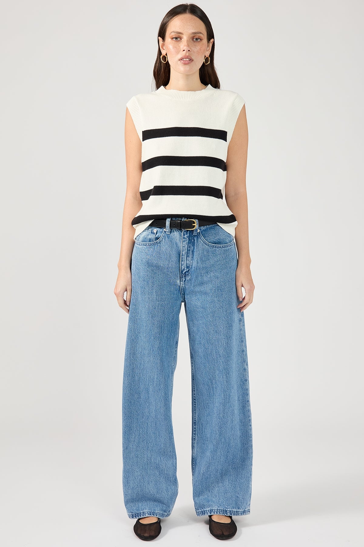 Perfect Stranger Mare Knit Vest Top Off White