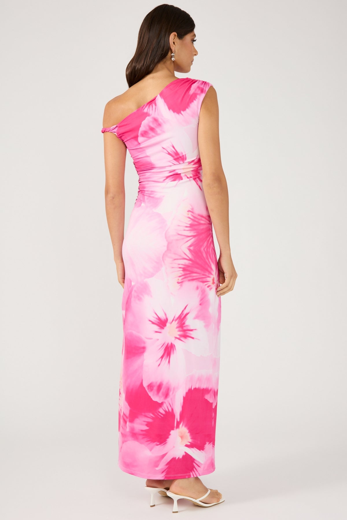Perfect Stranger Pansy Whisper Maxi Dress Pink Print