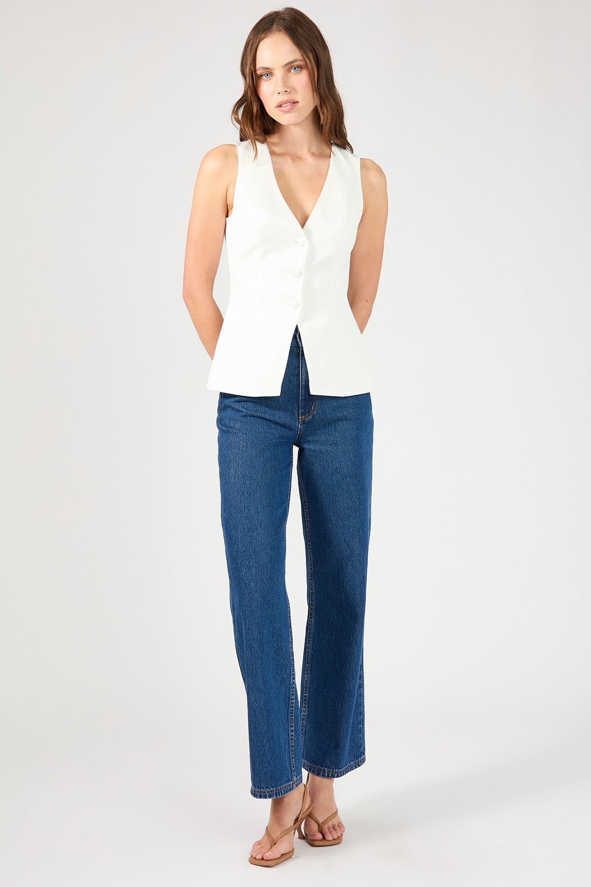 Perfect Stranger Ares Sleeveless Vest White