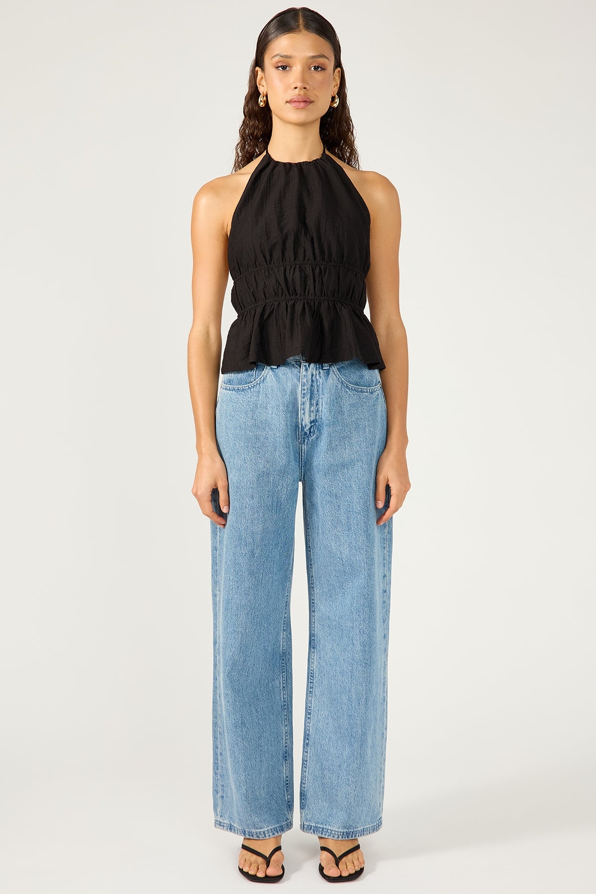 Perfect Stranger Marybelle Halter Open Back Top Black