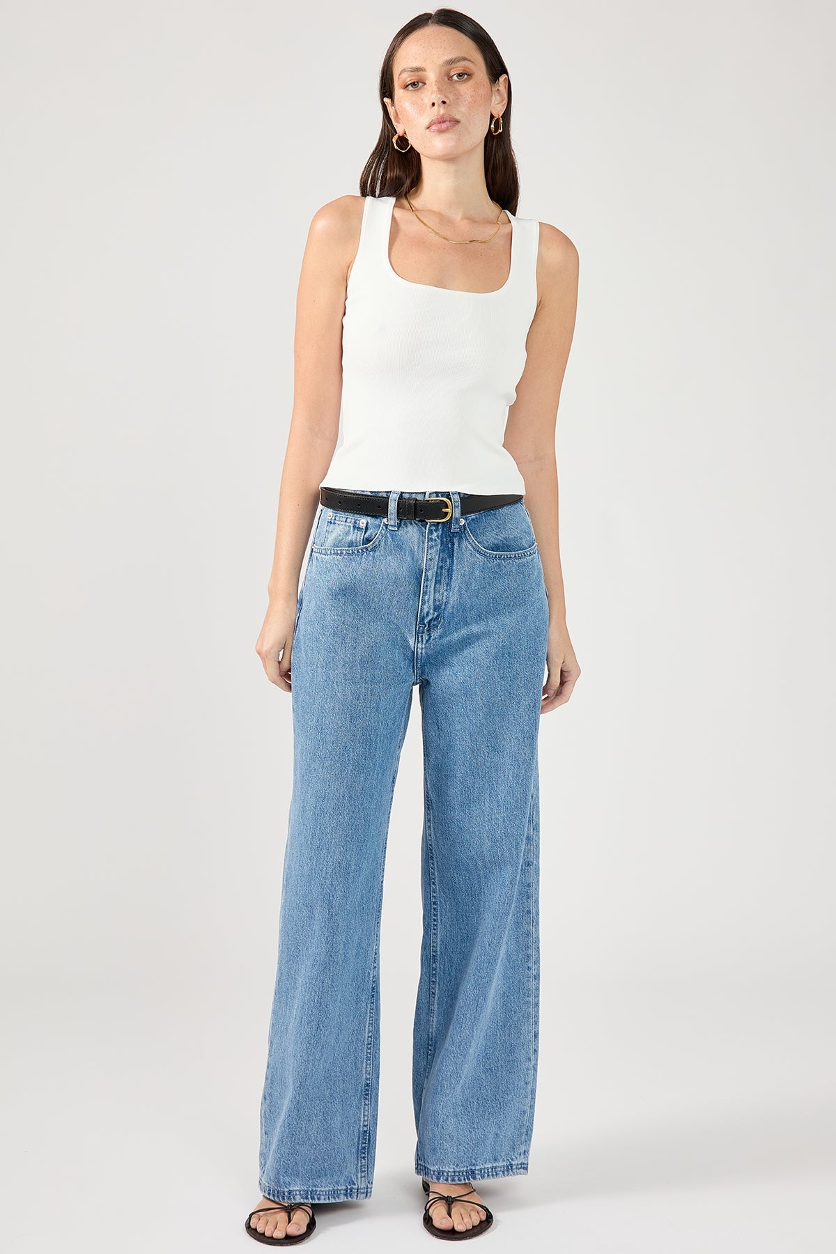 Perfect Stranger Zira Rib Knit Tank White