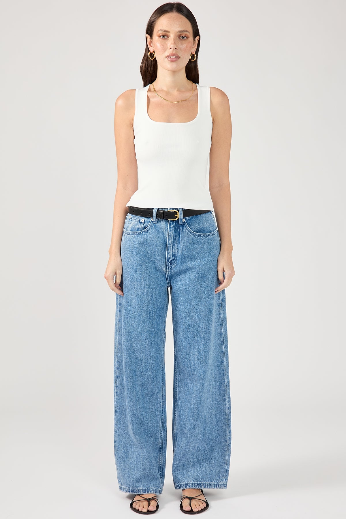 Perfect Stranger Zira Rib Knit Tank White