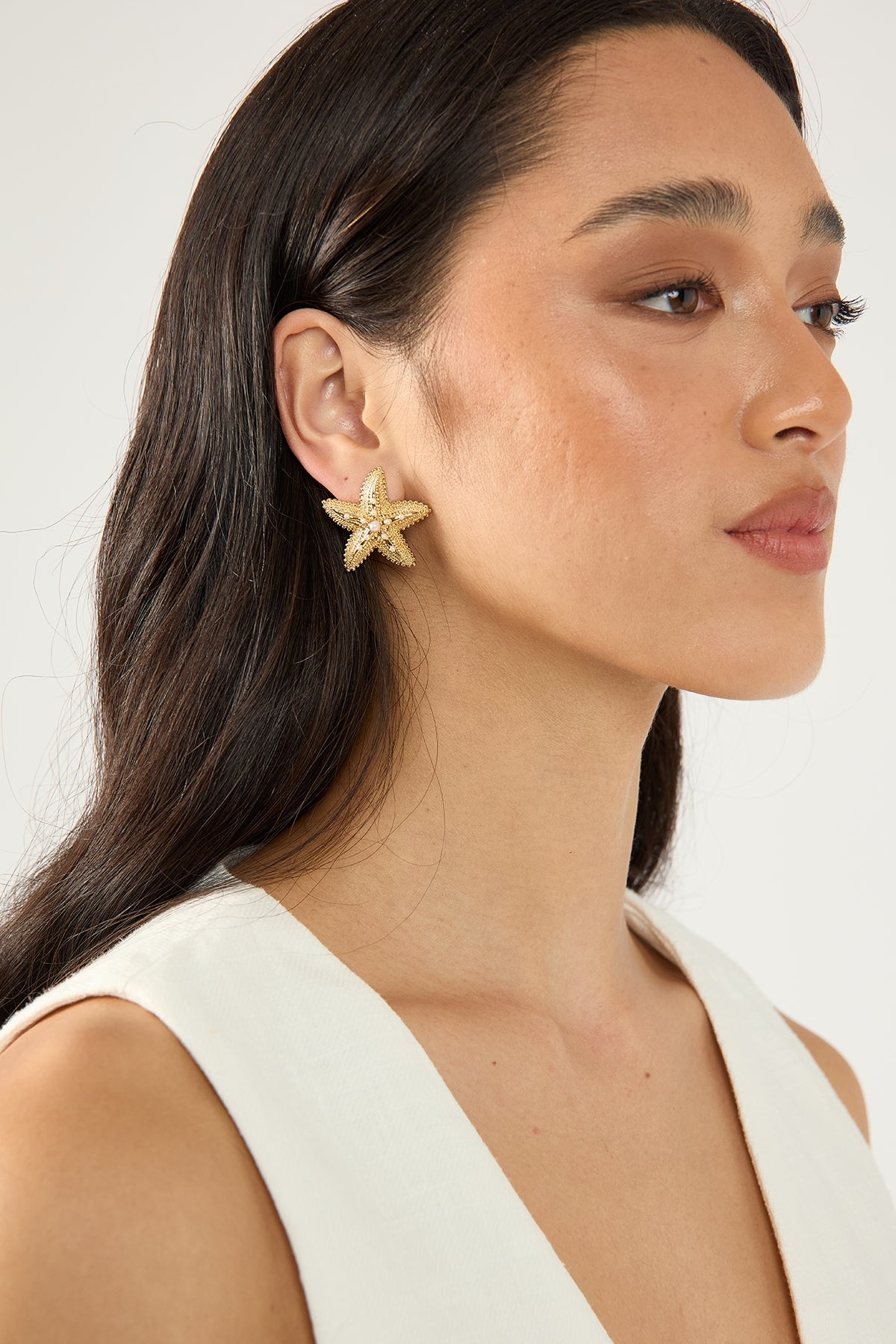 Perfect Stranger Delphine Starfish Pearl Earrings 18K Gold