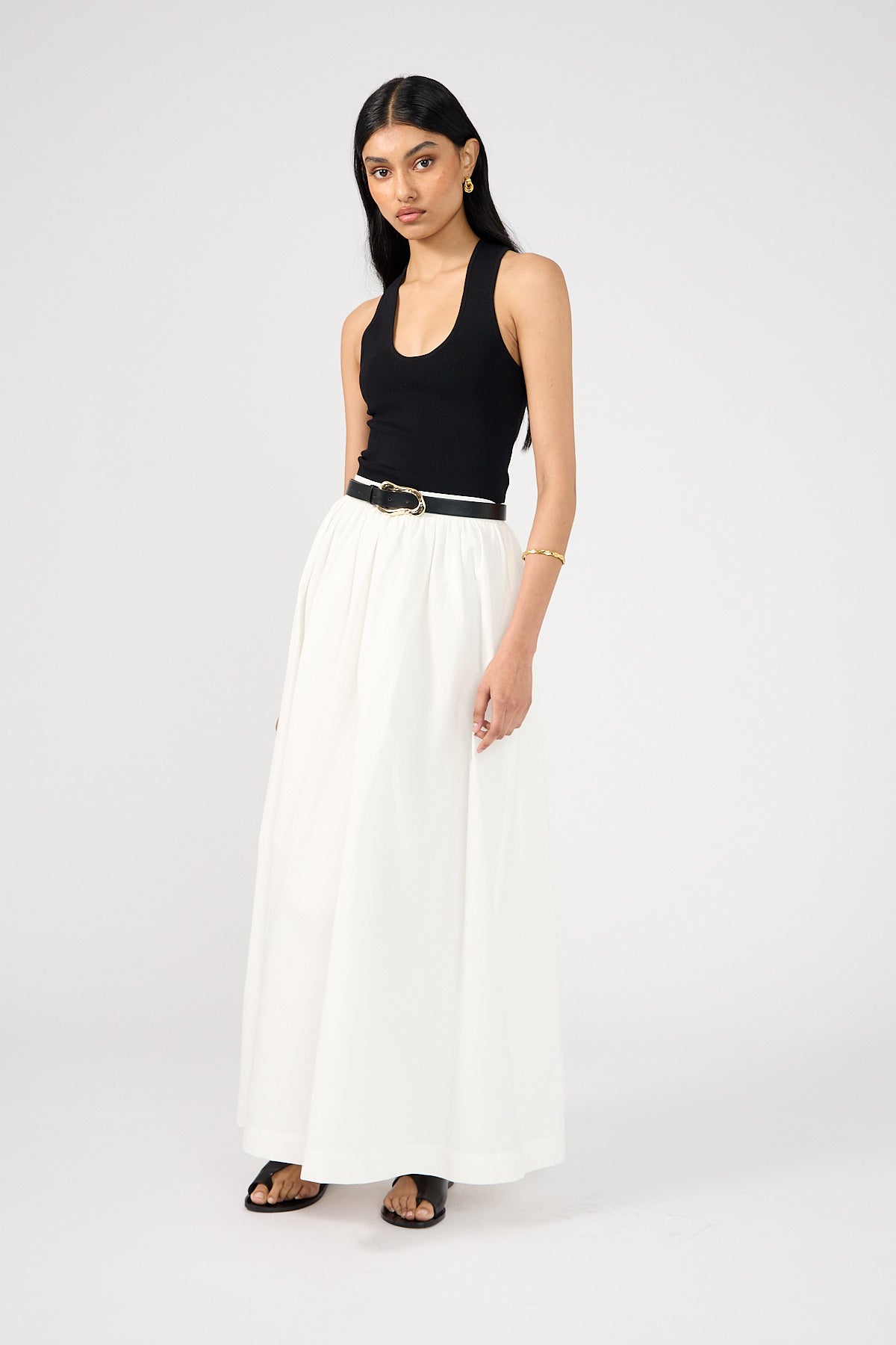 Perfect Stranger Isley Maxi Skirt White
