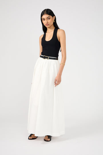 Perfect Stranger Isley Maxi Skirt White