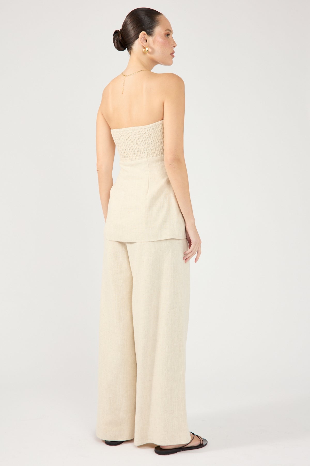 Perfect Stranger MENORCA LINEN SPECKLE PANT Oatmeal