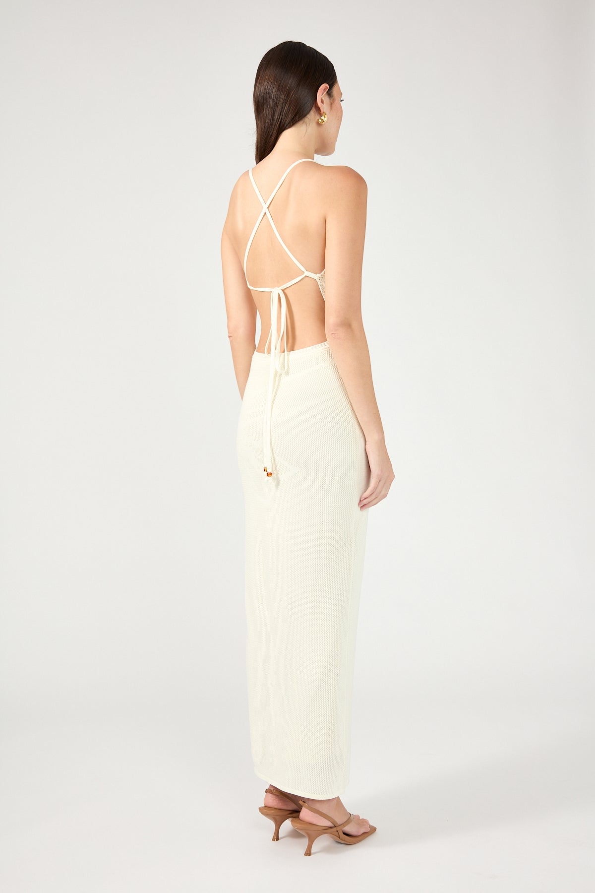 Perfect Stranger Lilia Knit Midi Dress White