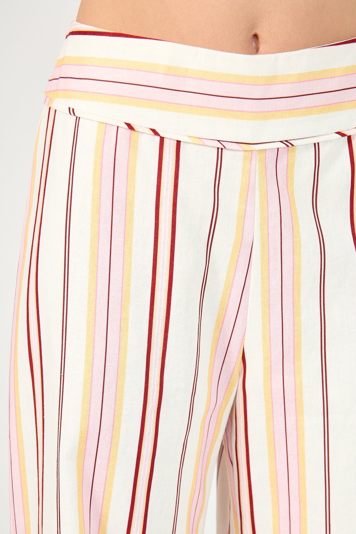 Perfect Stranger Palermo Mid Rise Stripe Pant Multi Stripe