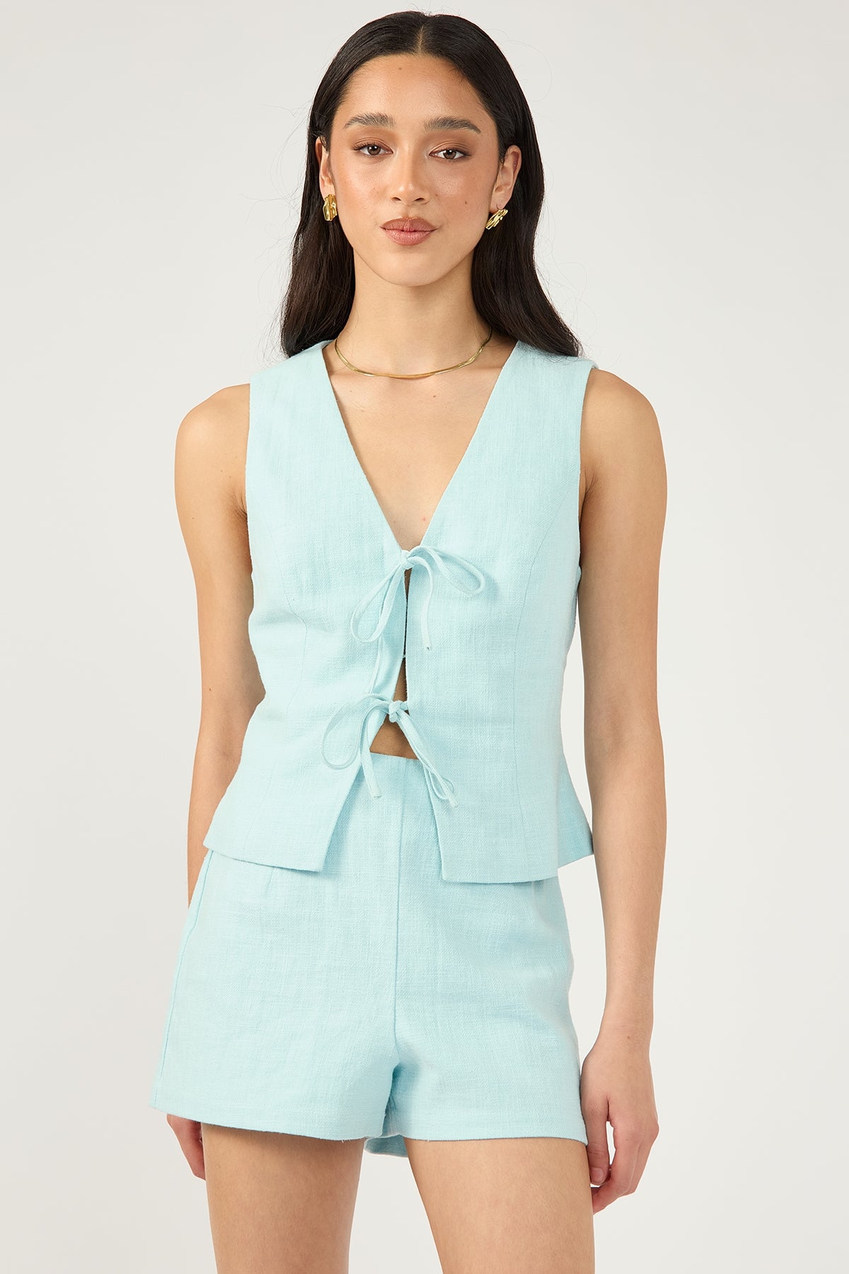 Perfect Stranger Menorca Linen Short Blue