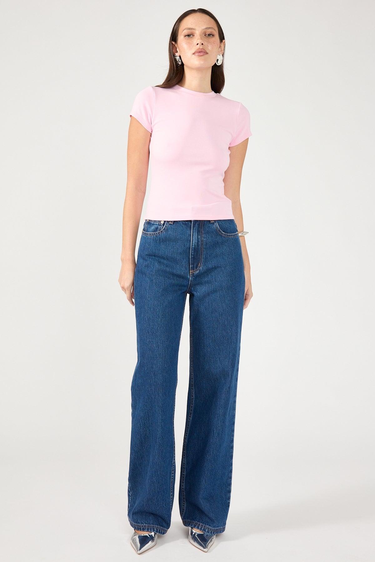 Perfect Stranger Cap Sleeve Tee Pink