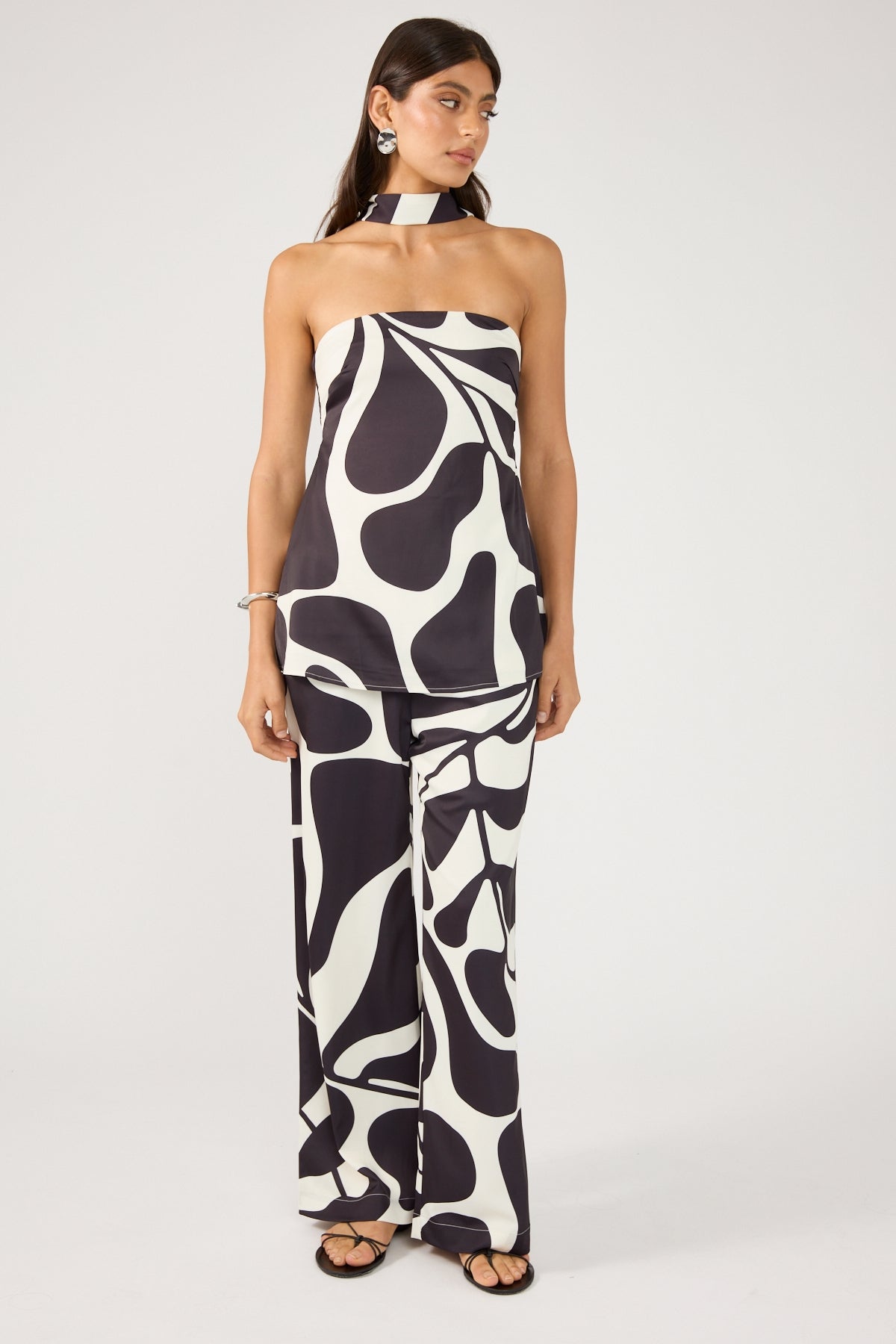 Perfect Stranger Remini Wide Leg Pant Black Print