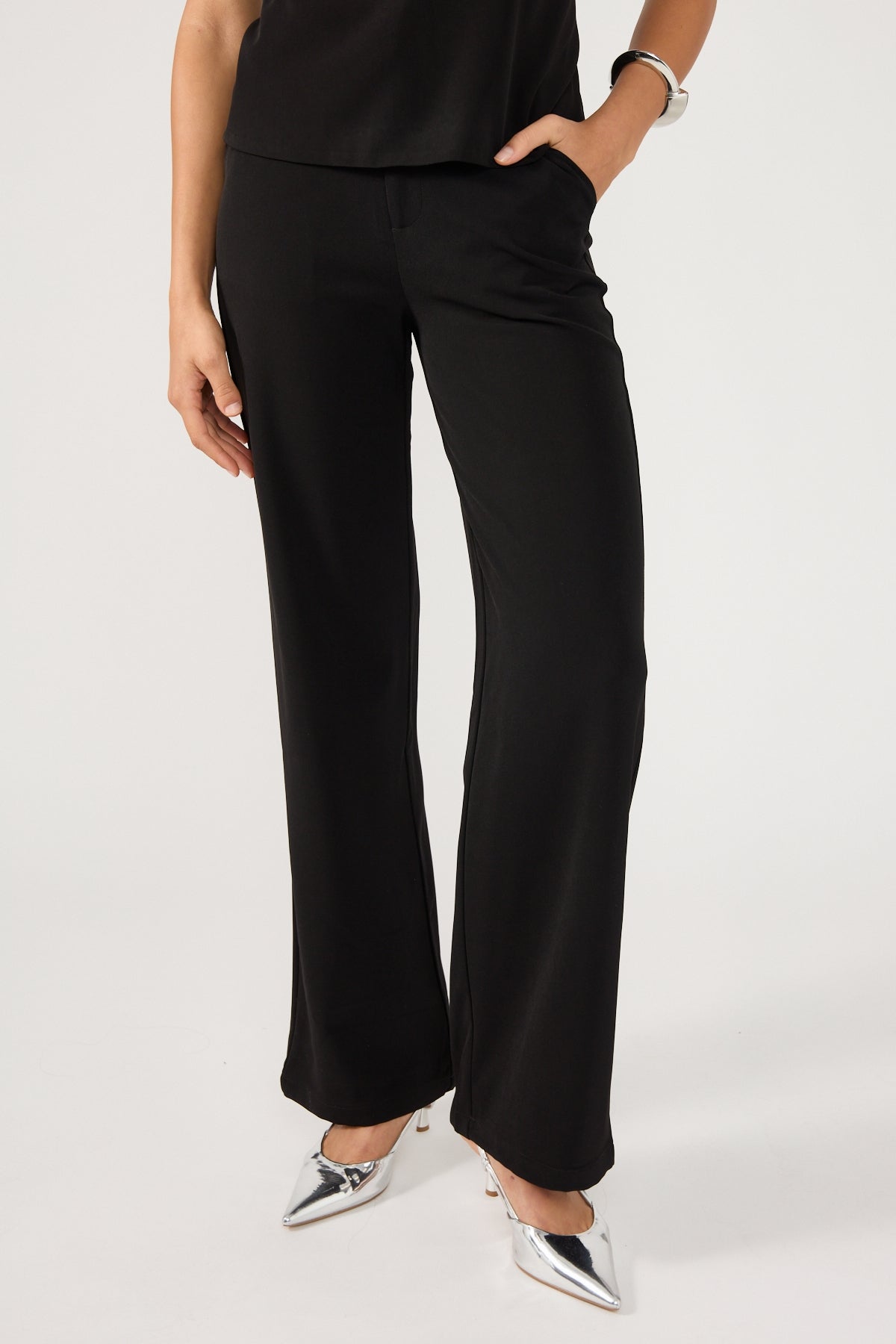 Perfect Stranger Fay High Rise Tailored Pant Black