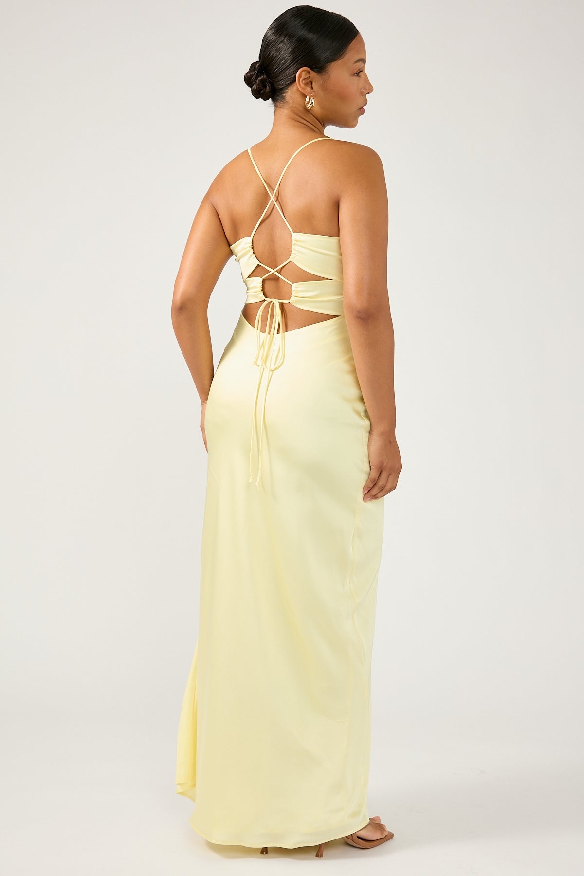 Perfect Stranger Evie Recycled Maxi Dress Yellow