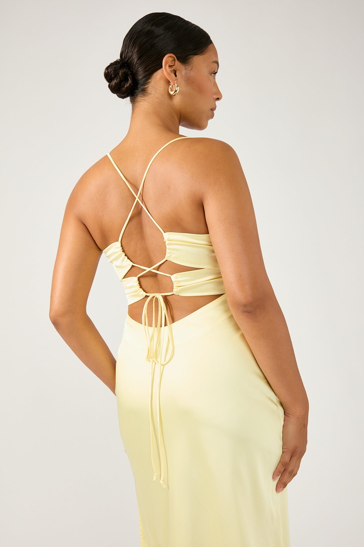 Perfect Stranger Evie Recycled Maxi Dress Yellow