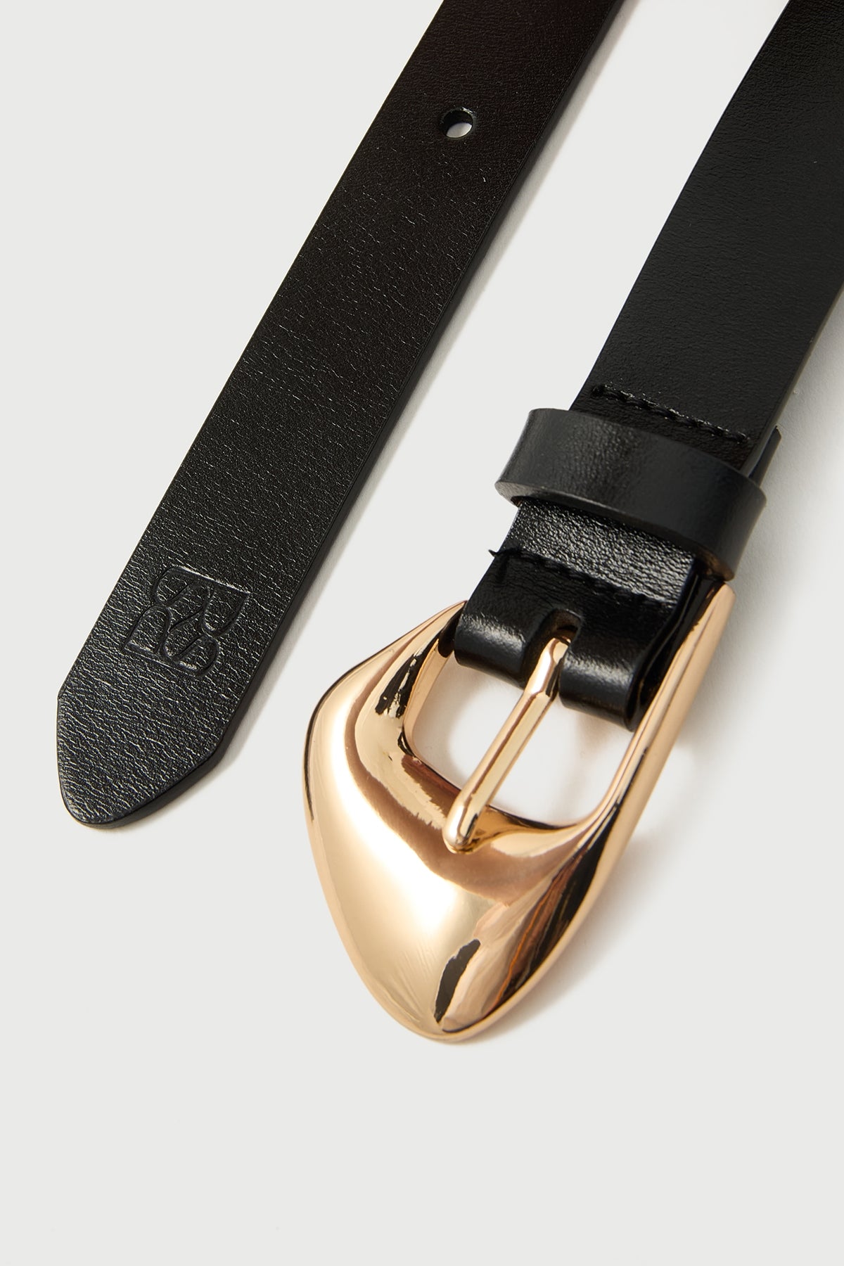 Perfect Stranger Westy Leather Belt Black/ Gold