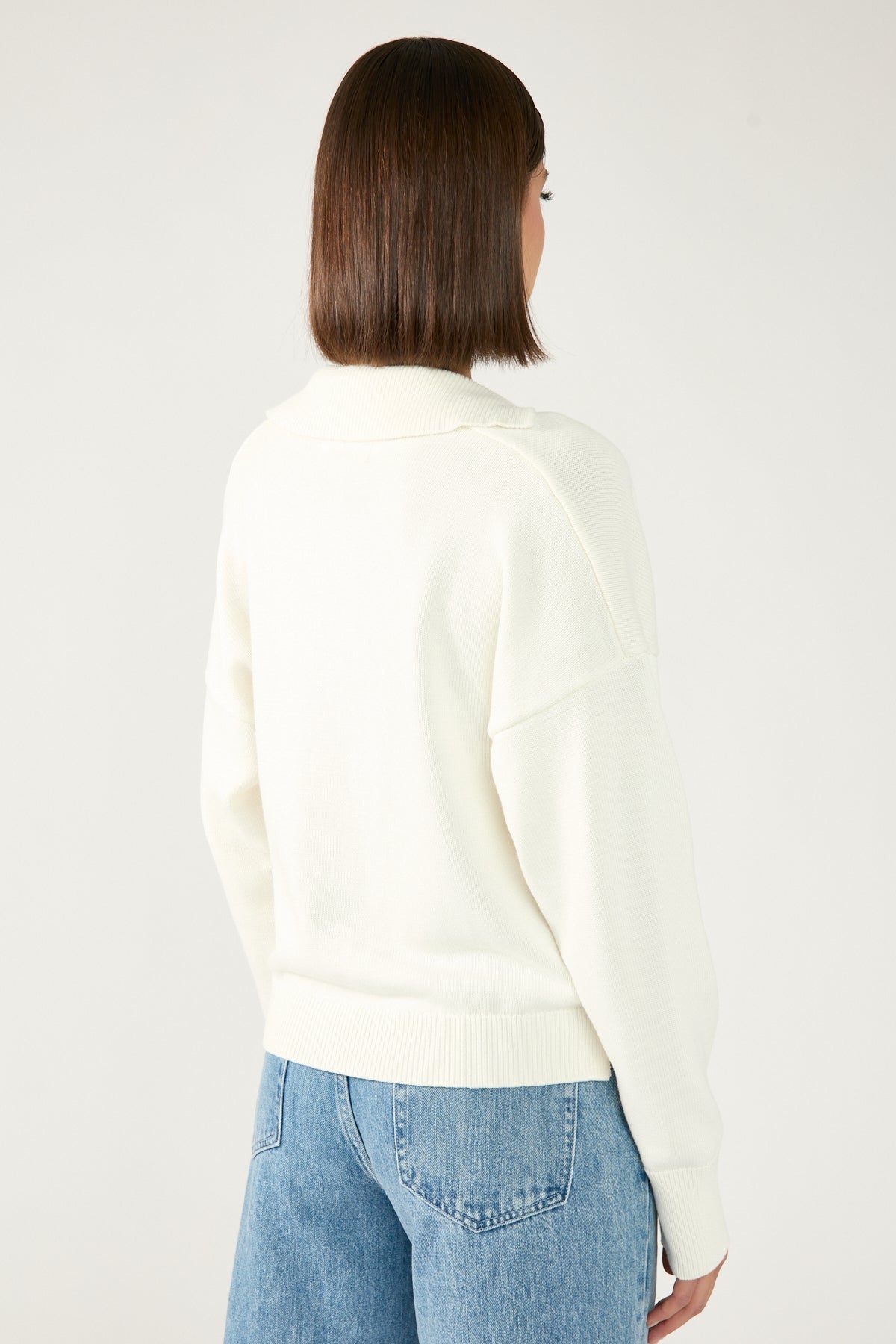 Perfect Stranger Amare Polo Neck Knit Cream