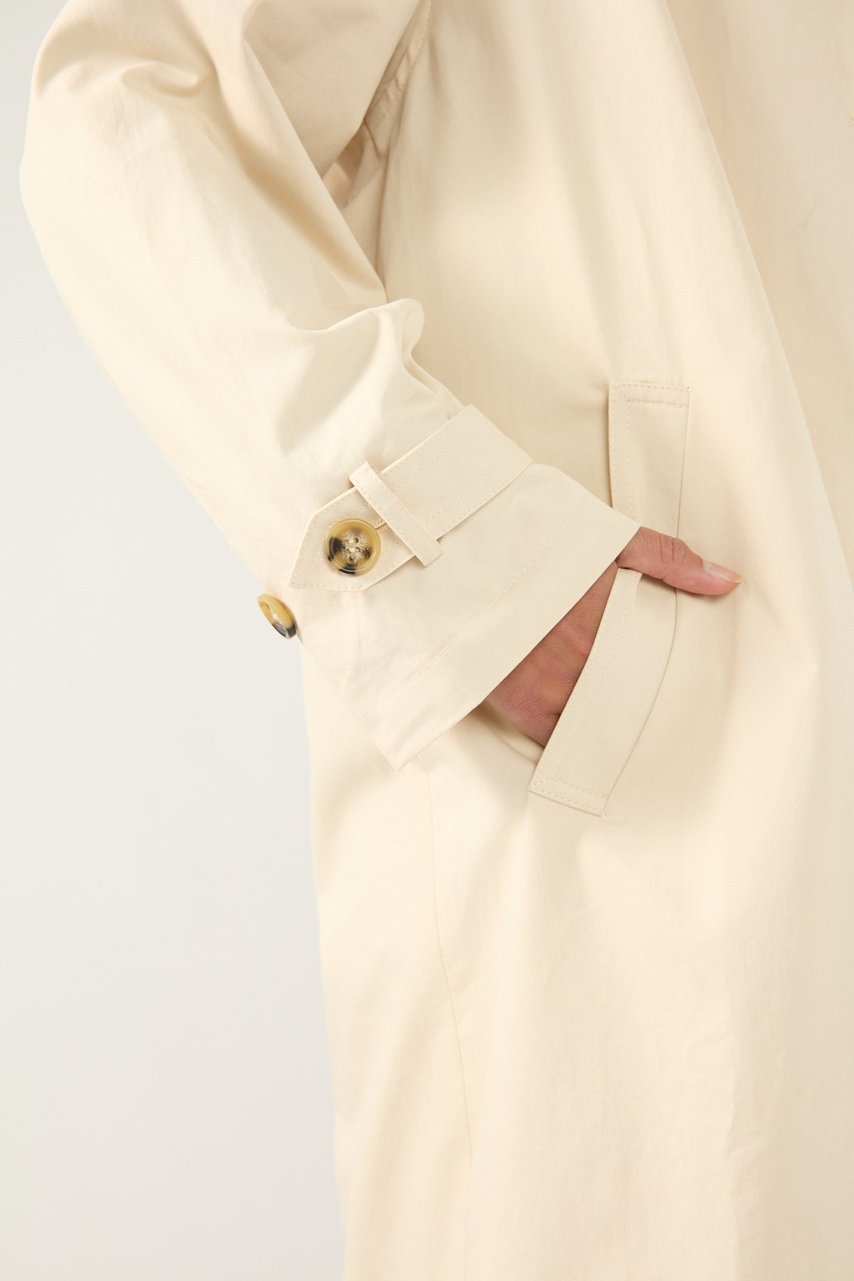 Perfect Stranger London Collar Trench Coat Stone