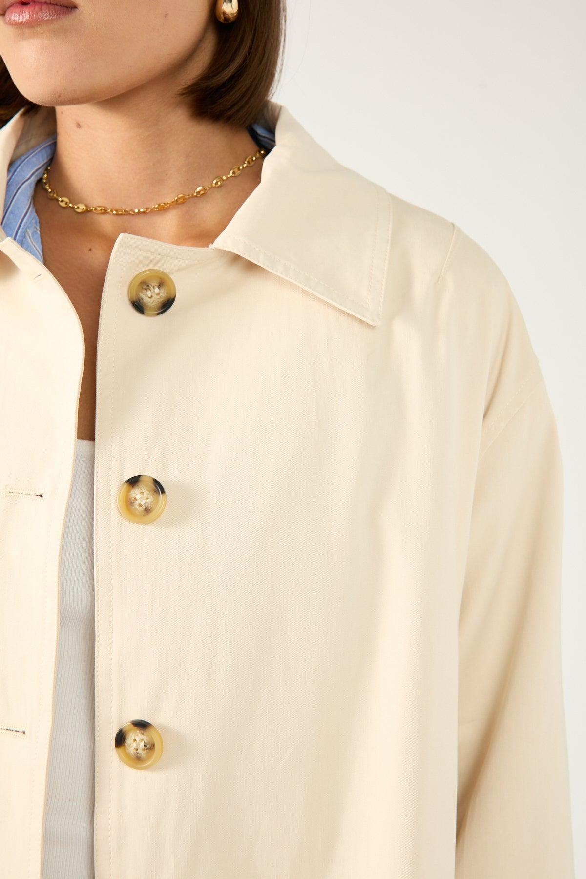 Perfect Stranger London Collar Trench Coat Stone